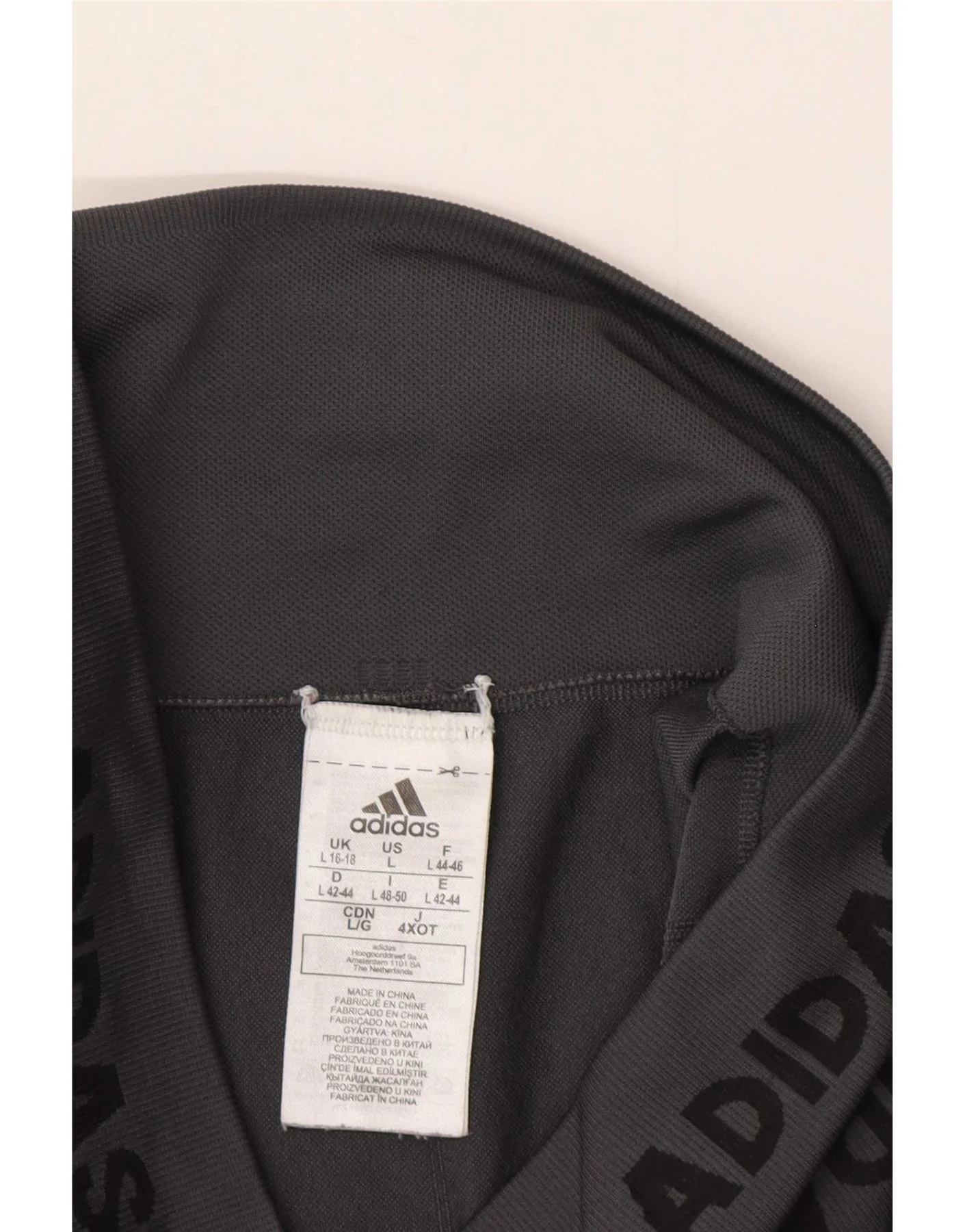 Adidas Womens Graphic Leggings UK 16/18 Large Grey Polyester - Image 4