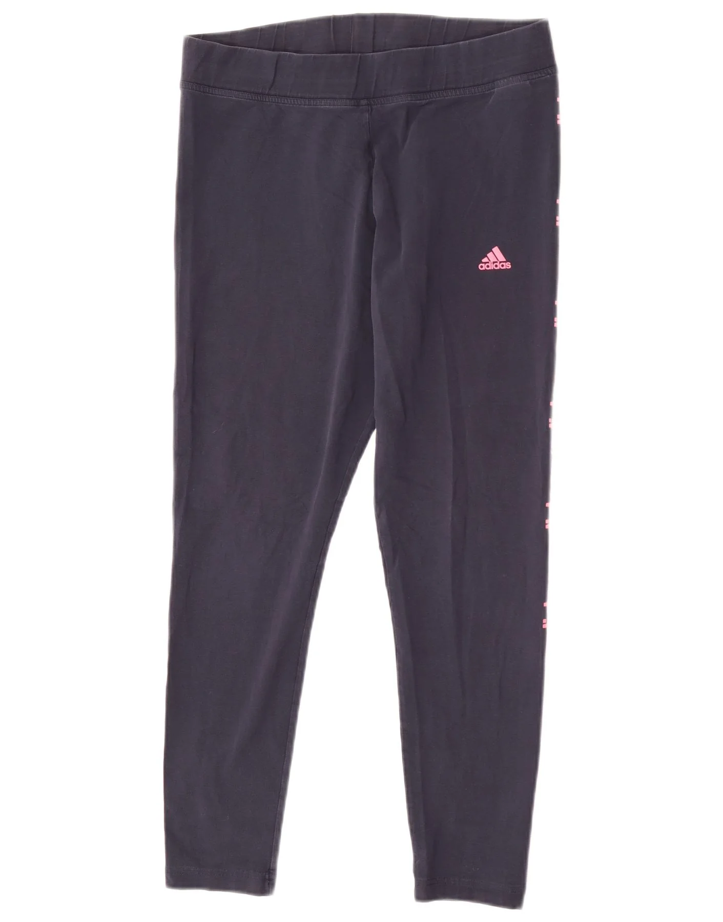Adidas Womens Graphic Leggings UK 18 XL Navy Blue Cotton