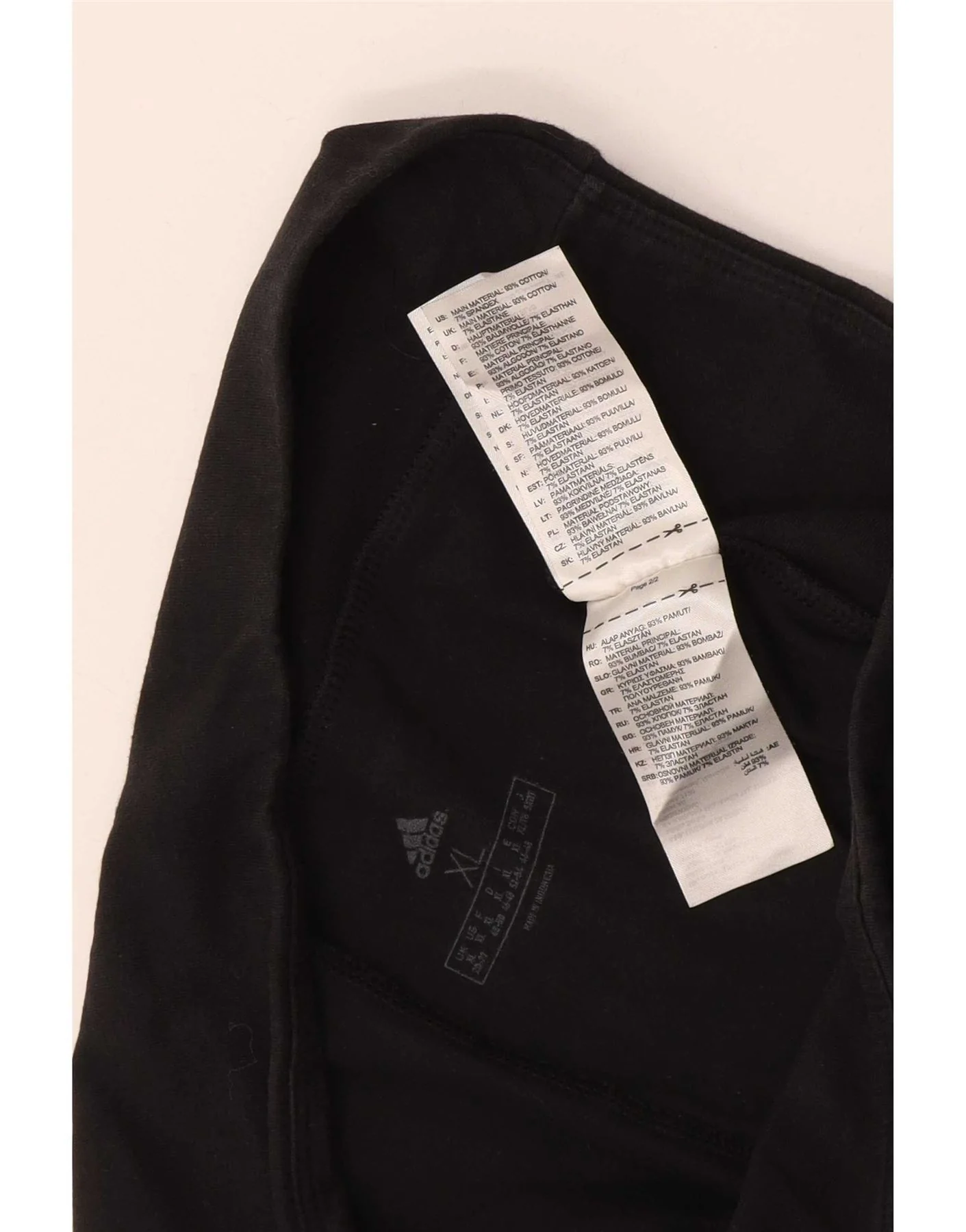 Adidas Womens Graphic Leggings UK 20/22 XL Black Cotton - Image 3