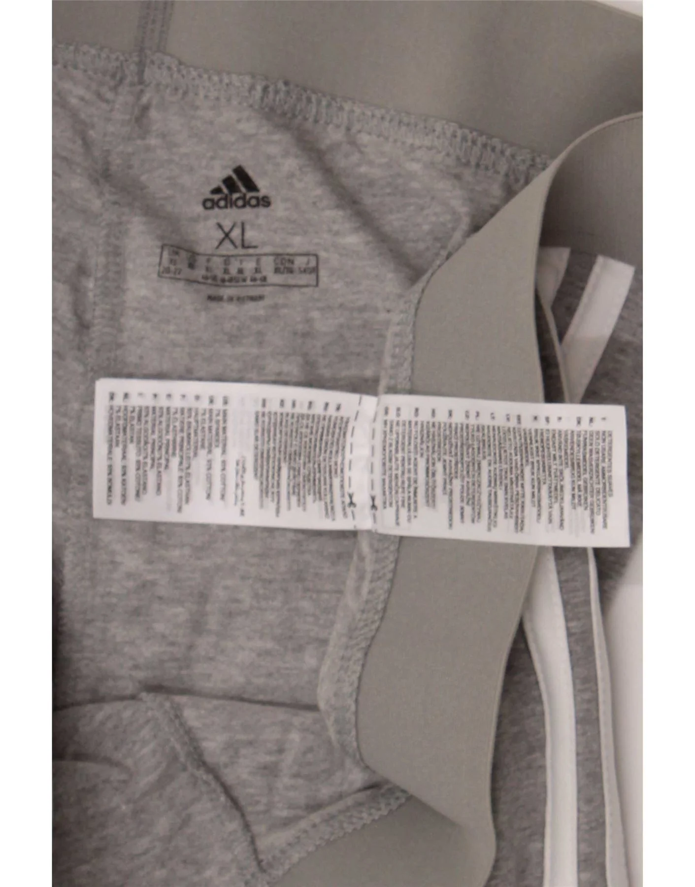 Adidas Womens Graphic Leggings UK 20-22 XL Grey Cotton Sports - Image 3