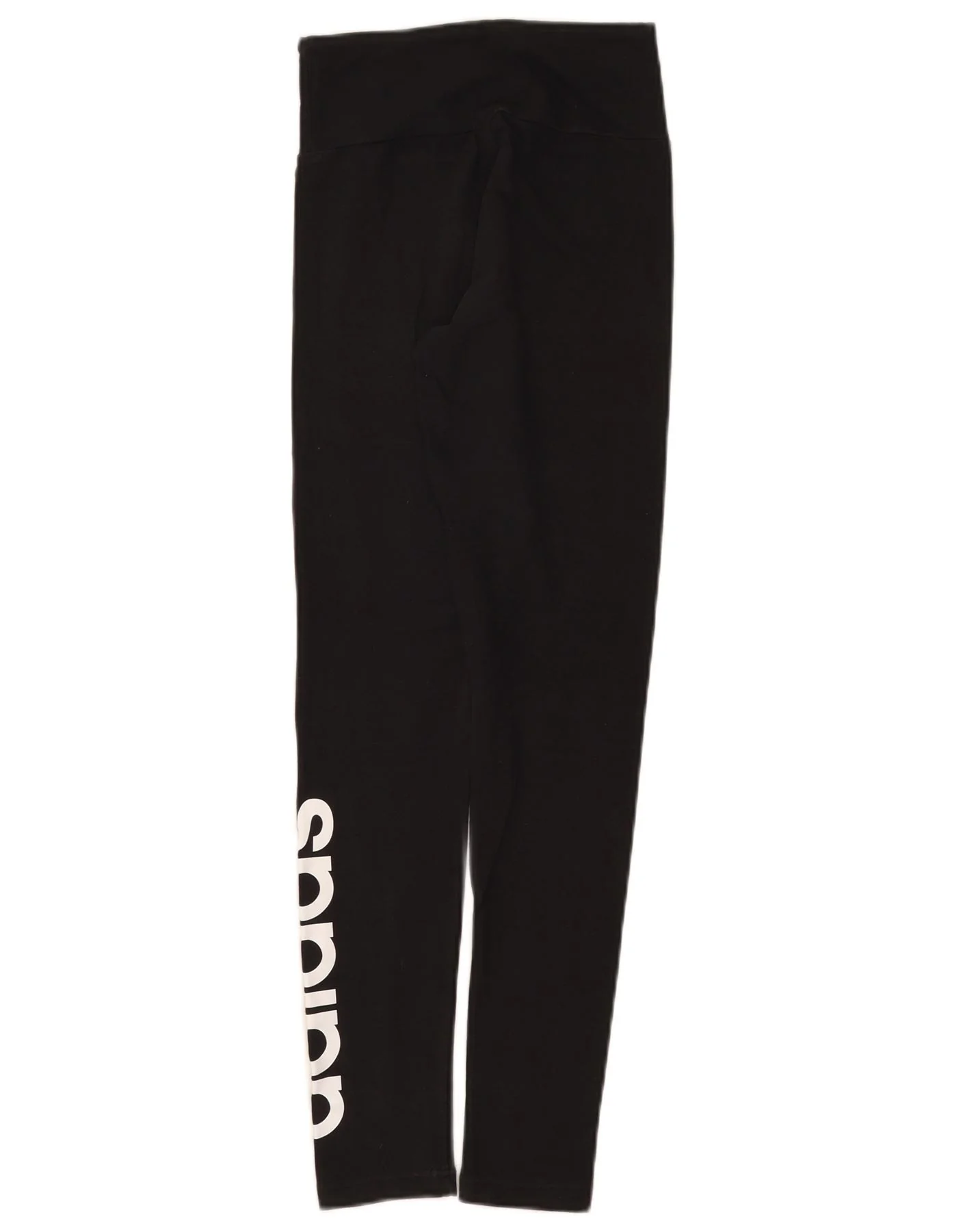 Adidas Womens Graphic Leggings UK 4/6 XS Black Cotton - Image 2