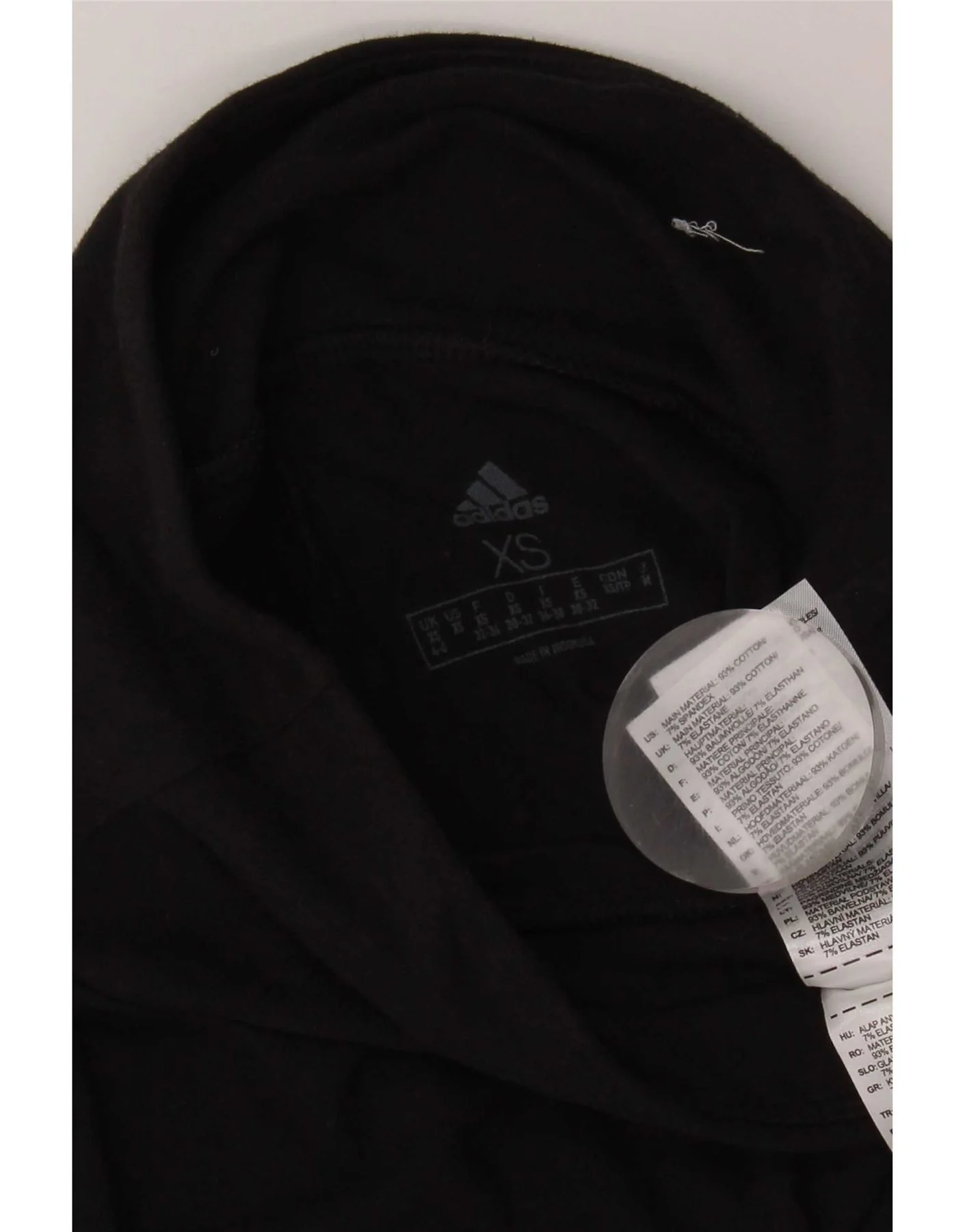 Adidas Womens Graphic Leggings UK 4/6 XS Black Cotton - Image 3