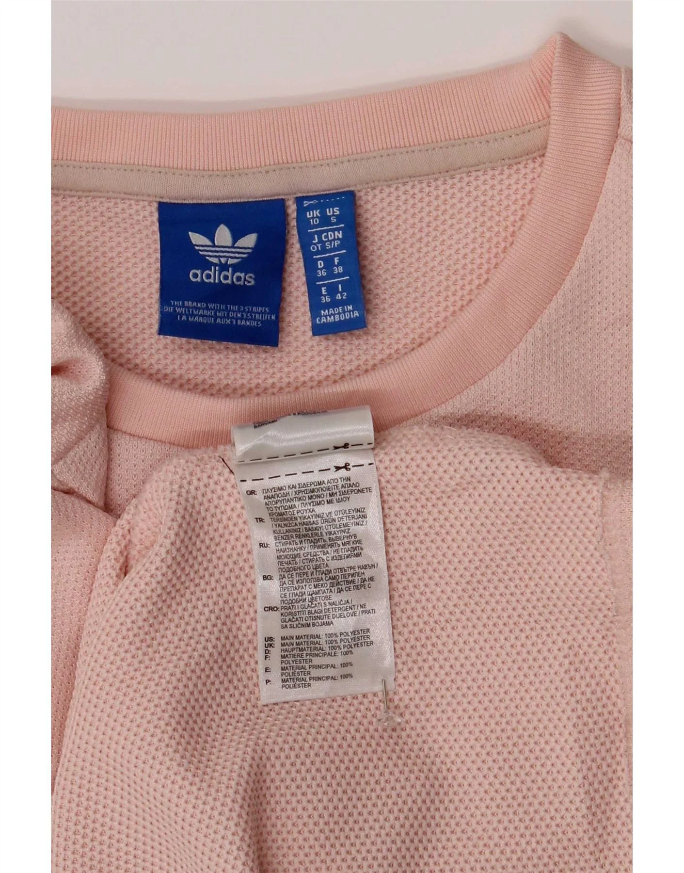 Adidas Womens Graphic Loose Fit T-Shirt Dress UK 10 Small Pink Sports - Image 4