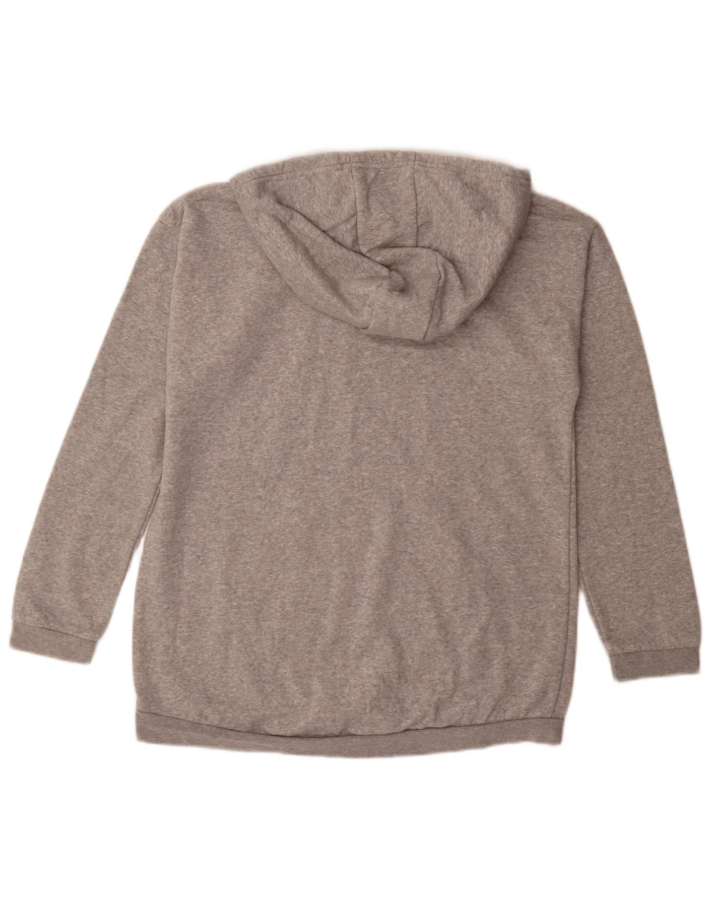 Adidas Womens Graphic Oversized Hoodie Jumper UK 8/10 Small Grey Flecked - Image 2