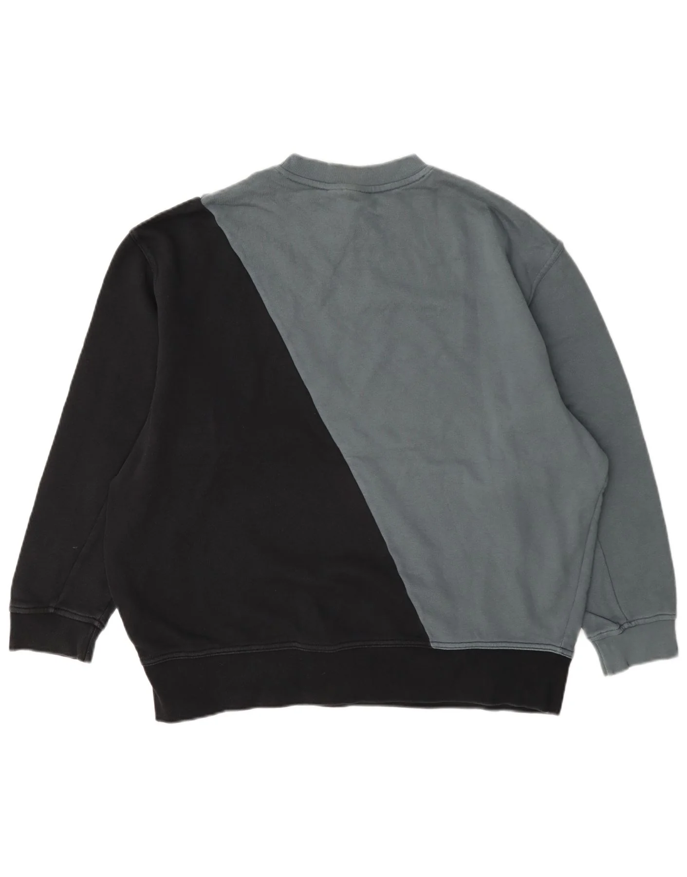 Adidas Womens Graphic Sweatshirt Jumper UK 10 Small Grey Colourblock - Image 2