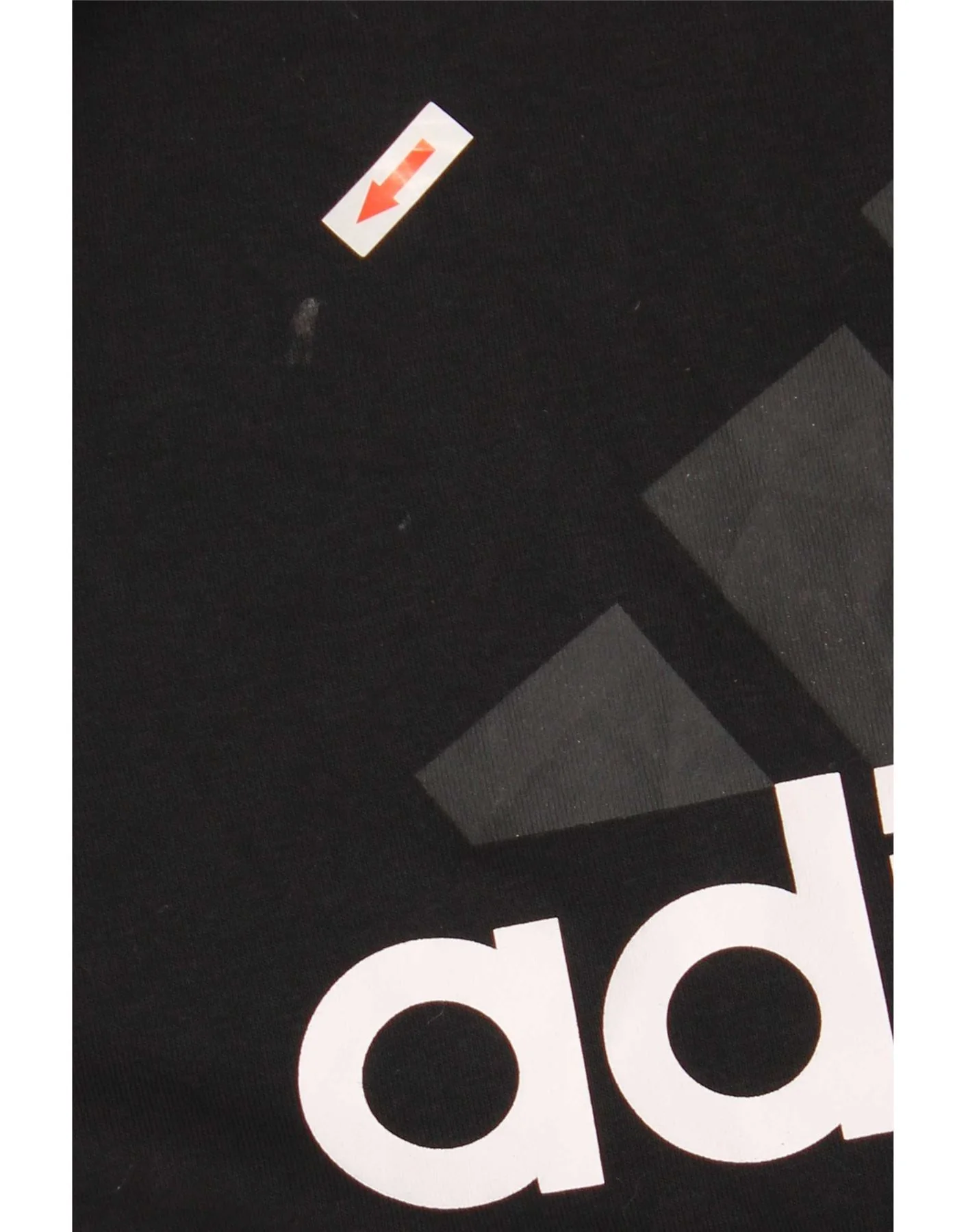 Adidas Womens Graphic Sweatshirt Jumper UK 12 Medium Black Sports - Image 4