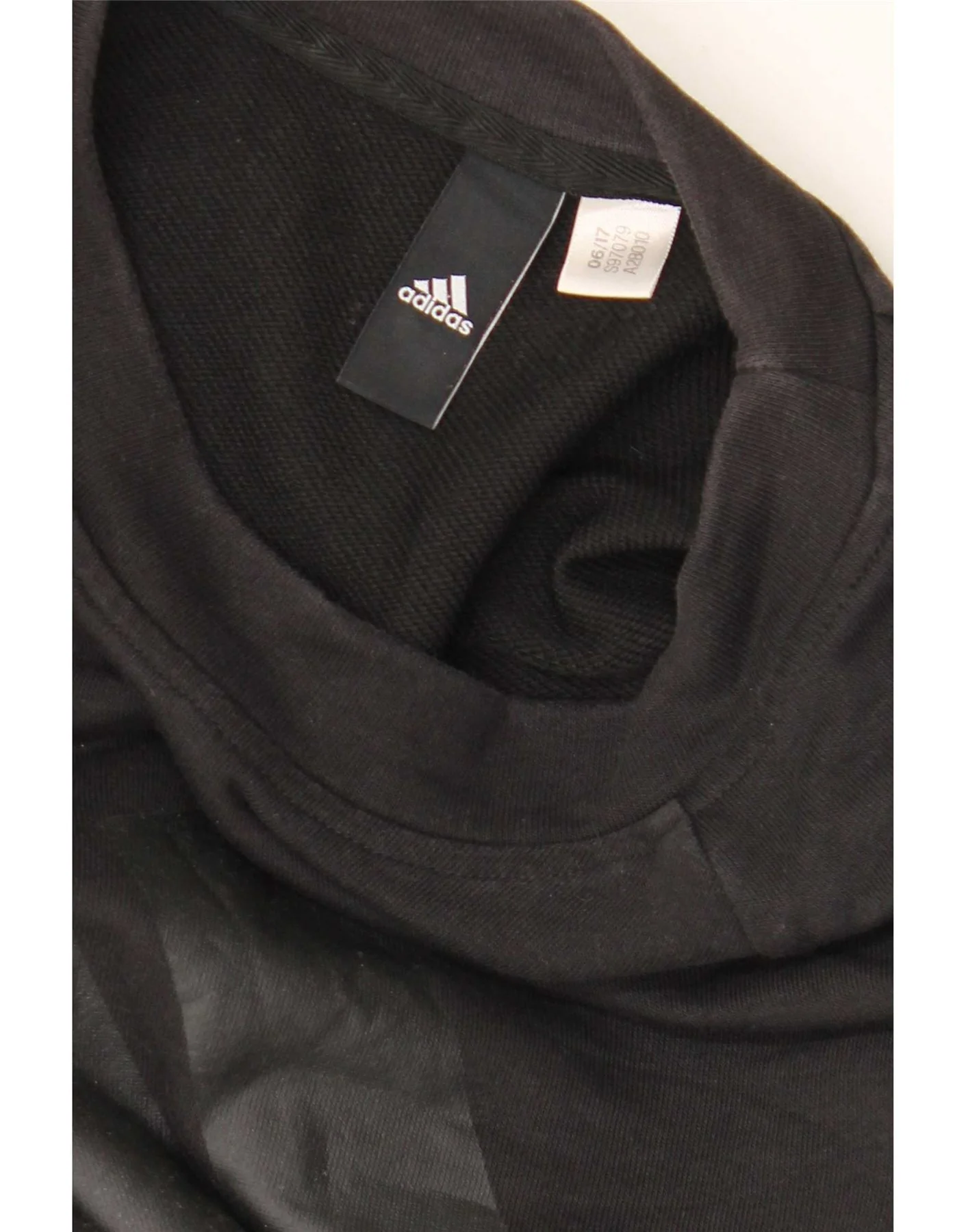 Adidas Womens Graphic Sweatshirt Jumper UK 12 Medium Black Sports - Image 5