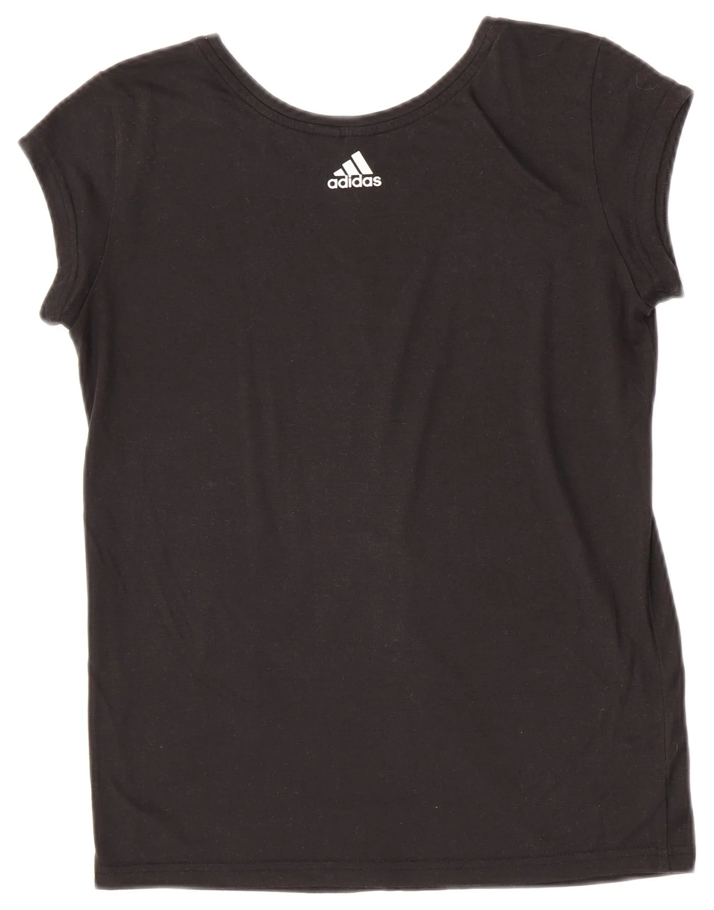 Adidas Womens Graphic T-Shirt Top UK 12 Medium Black - Image 2