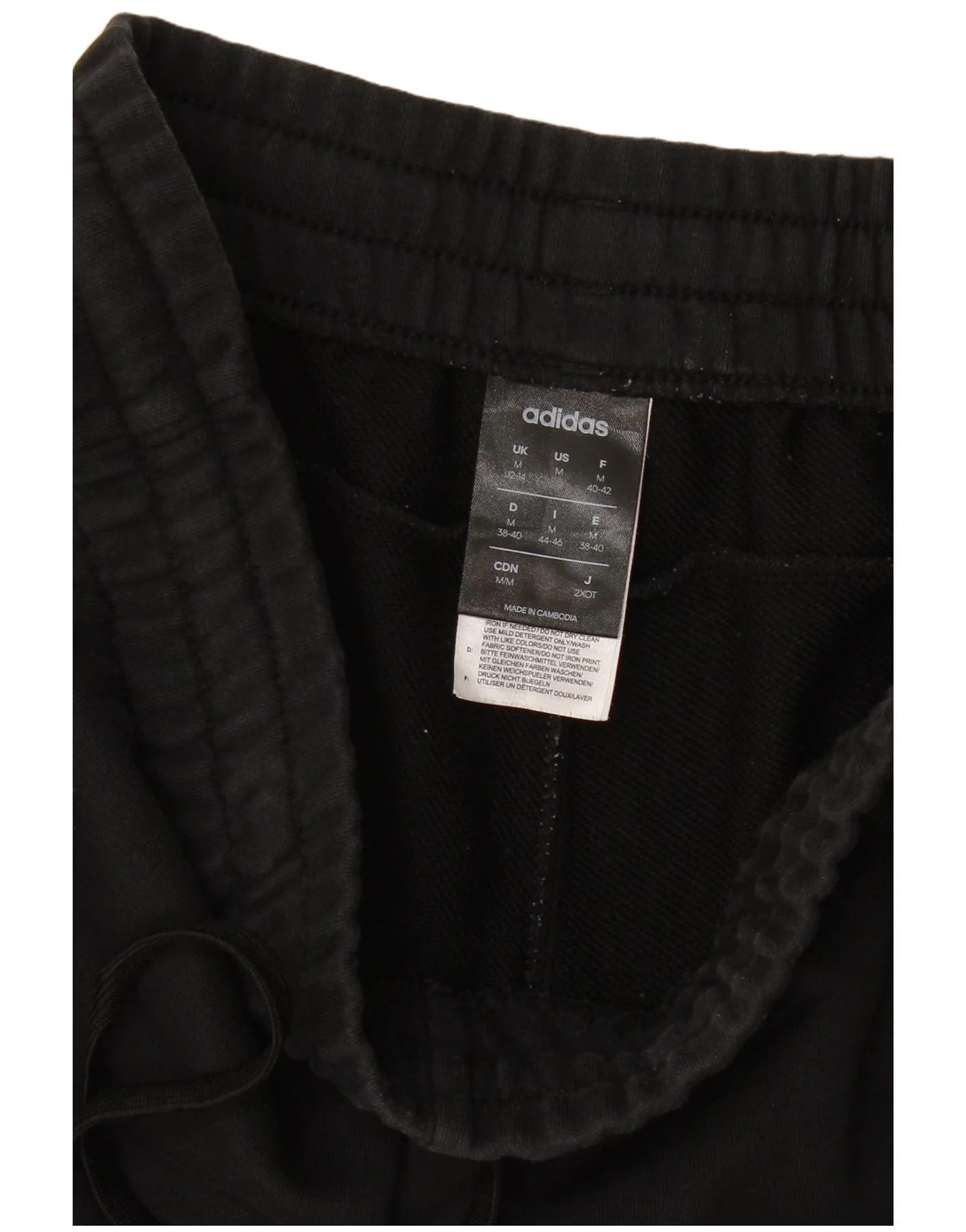 Adidas Womens Graphic Tracksuit Trousers Joggers UK 12/14 Medium Black - Image 3