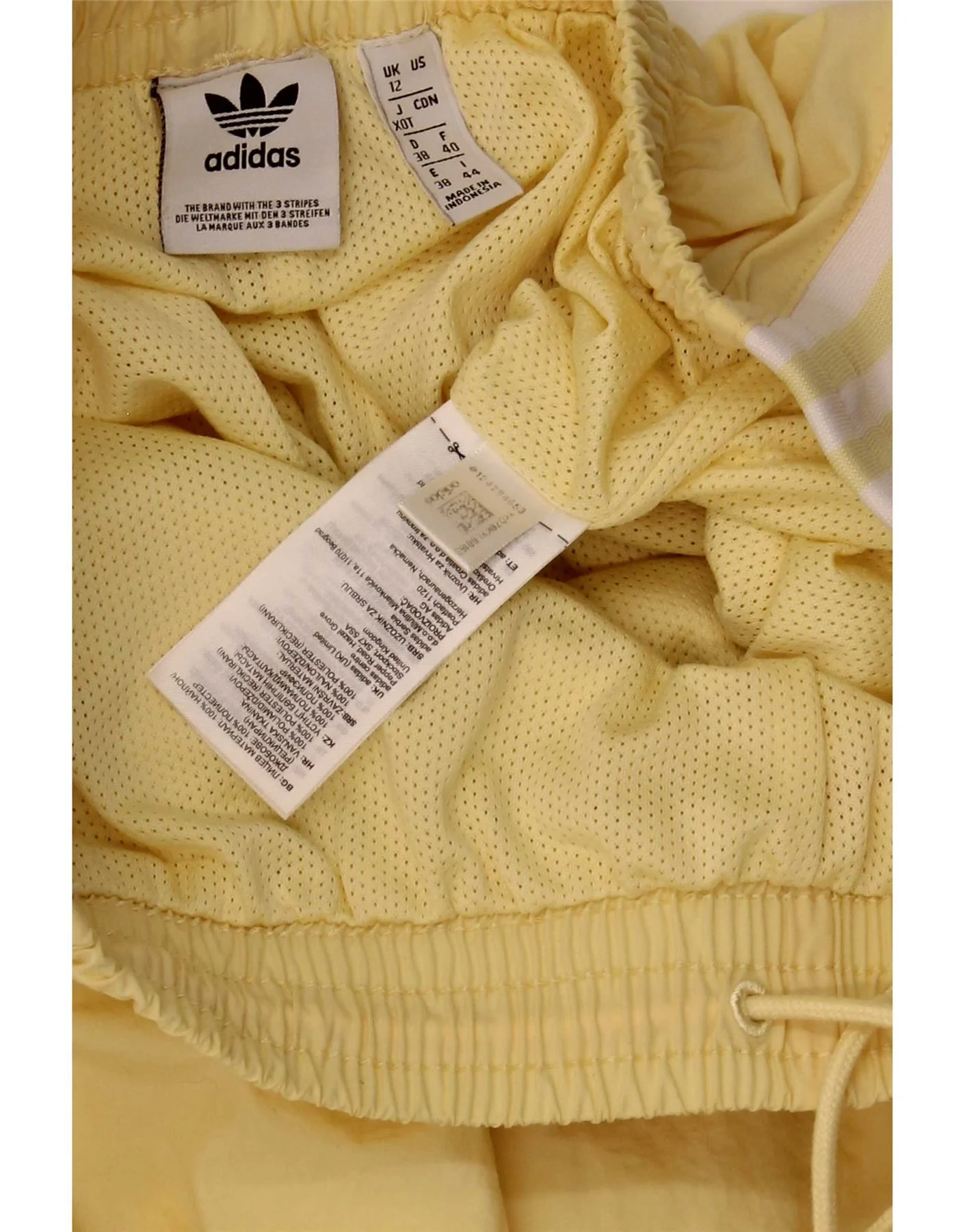 Adidas Womens Graphic Tracksuit Trousers Joggers UK 12 Medium Yellow - Image 4