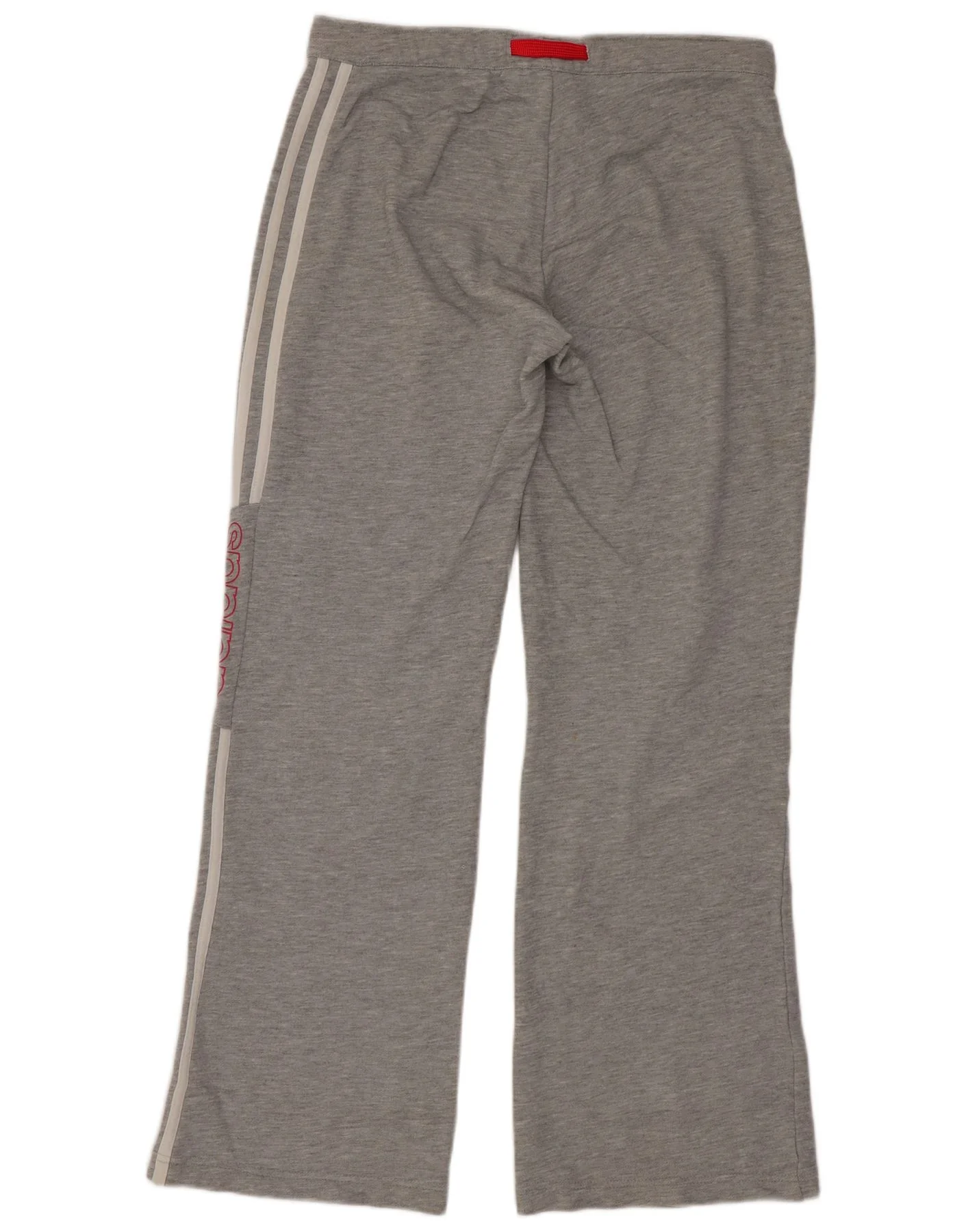 Adidas Womens Graphic Tracksuit Trousers UK 10 Small Grey Cotton Sports - Image 2