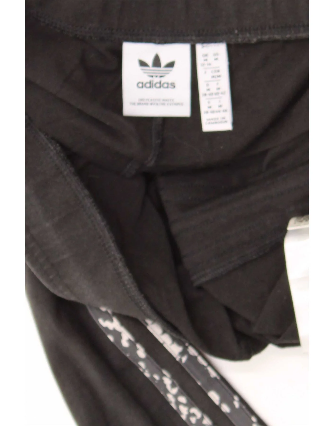 Adidas Womens Leggings Medium Black Animal Print Cotton Sports - Image 4