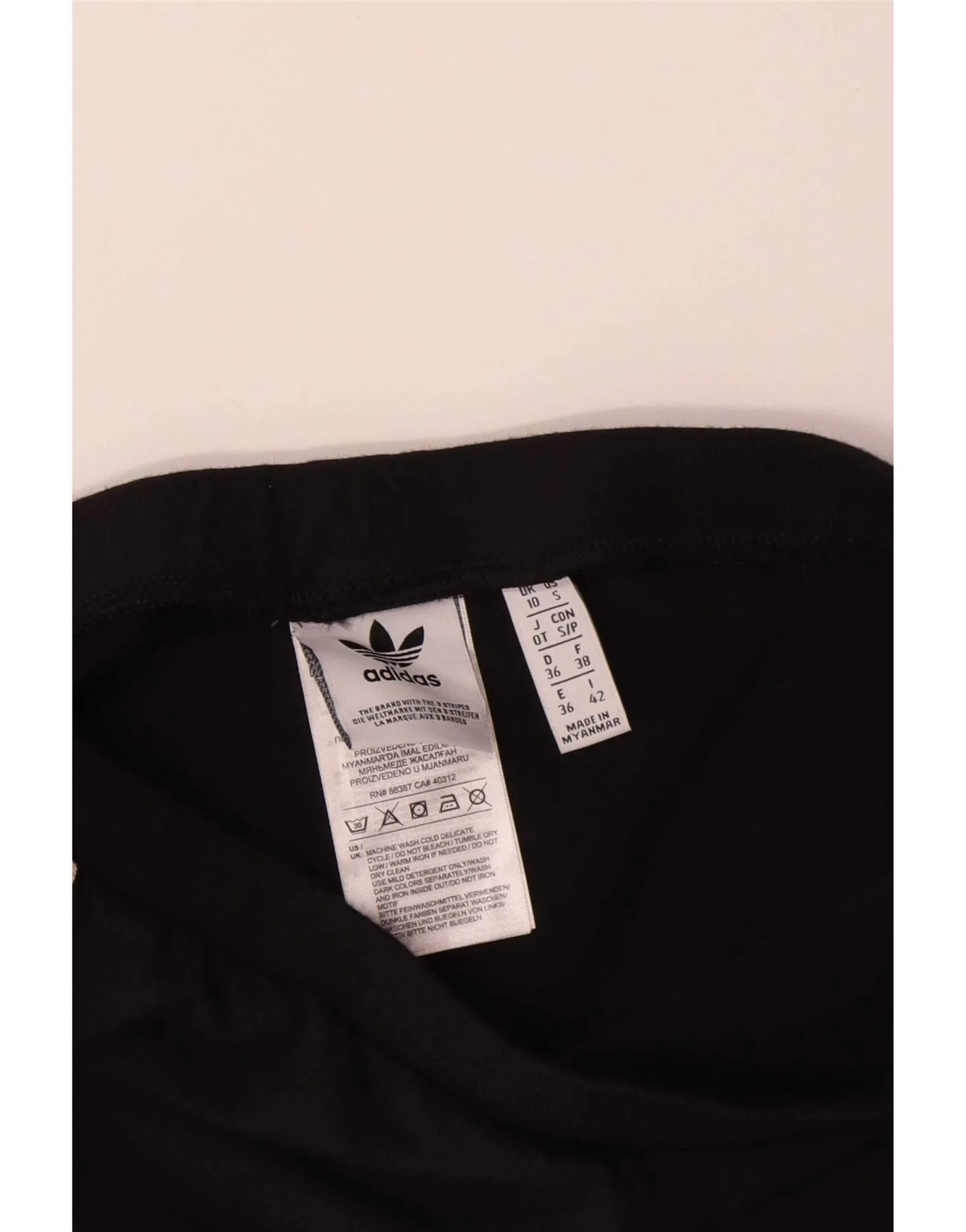 Adidas Womens Leggings UK 10 Small Black Cotton - Image 3