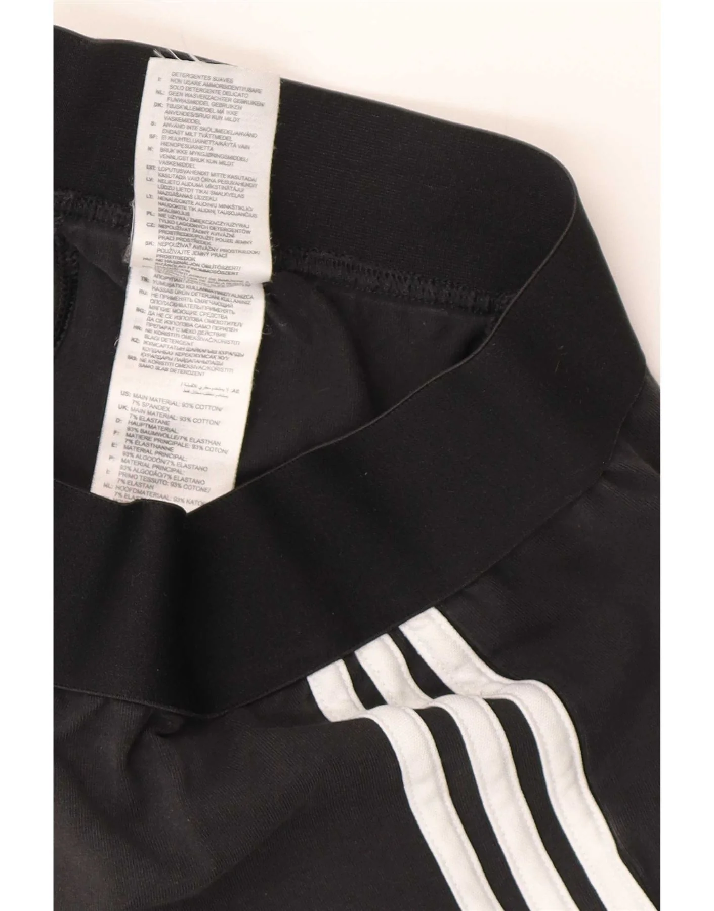 Adidas Womens Leggings UK 12/14 Medium Black Cotton - Image 3