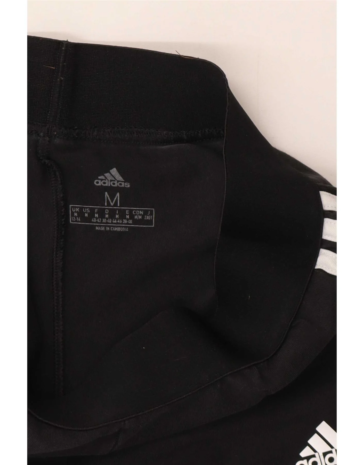 Adidas Womens Leggings UK 12/14 Medium Black Cotton - Image 4