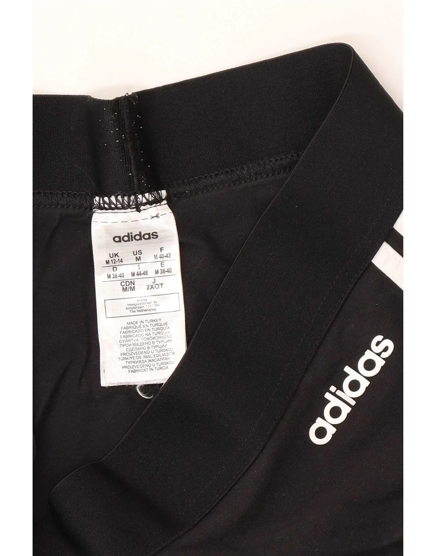 Adidas Womens Leggings UK 12/14 Medium Black Cotton - Image 4