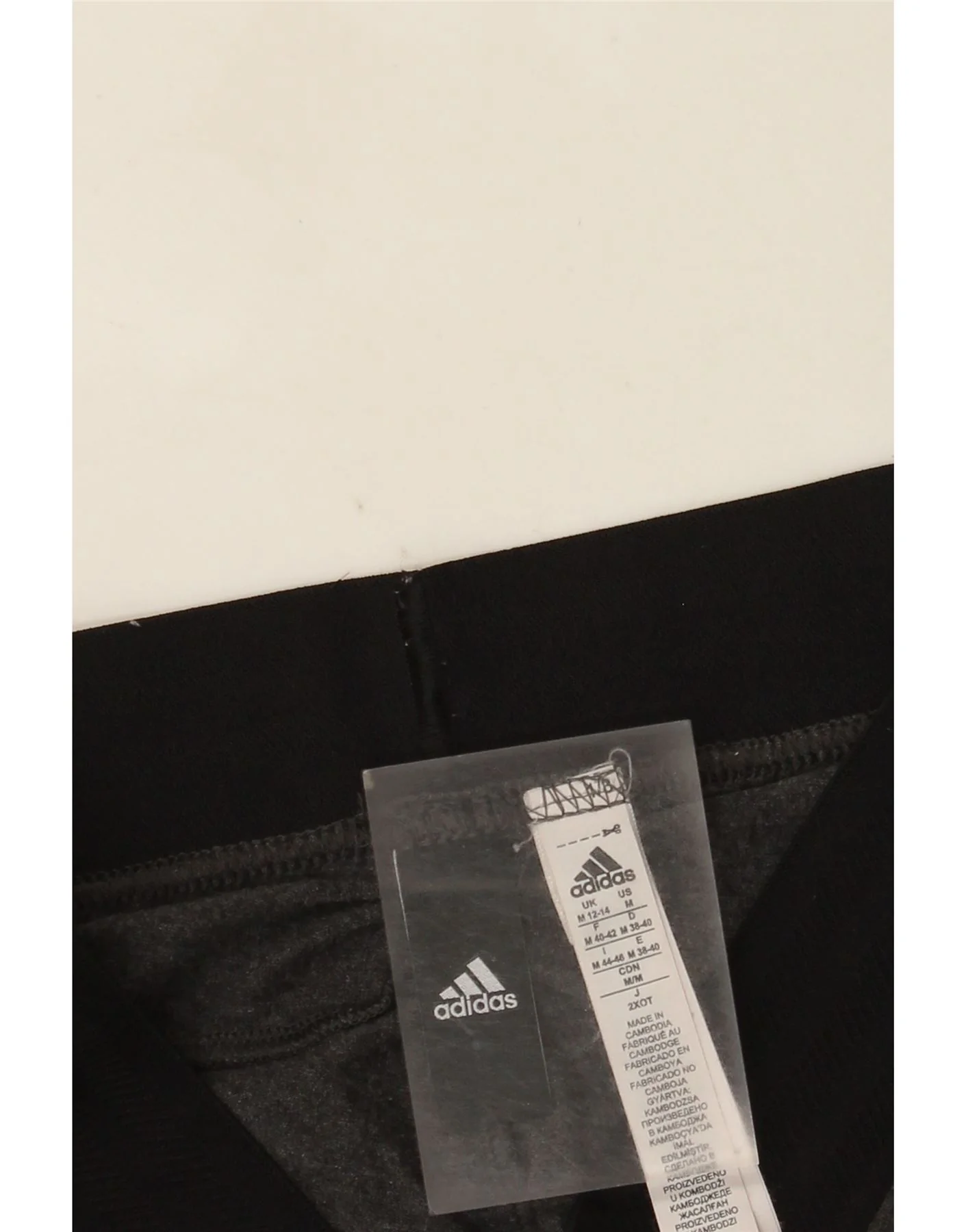 Adidas Womens Leggings UK 12/14 Medium Grey Colourblock Cotton - Image 5