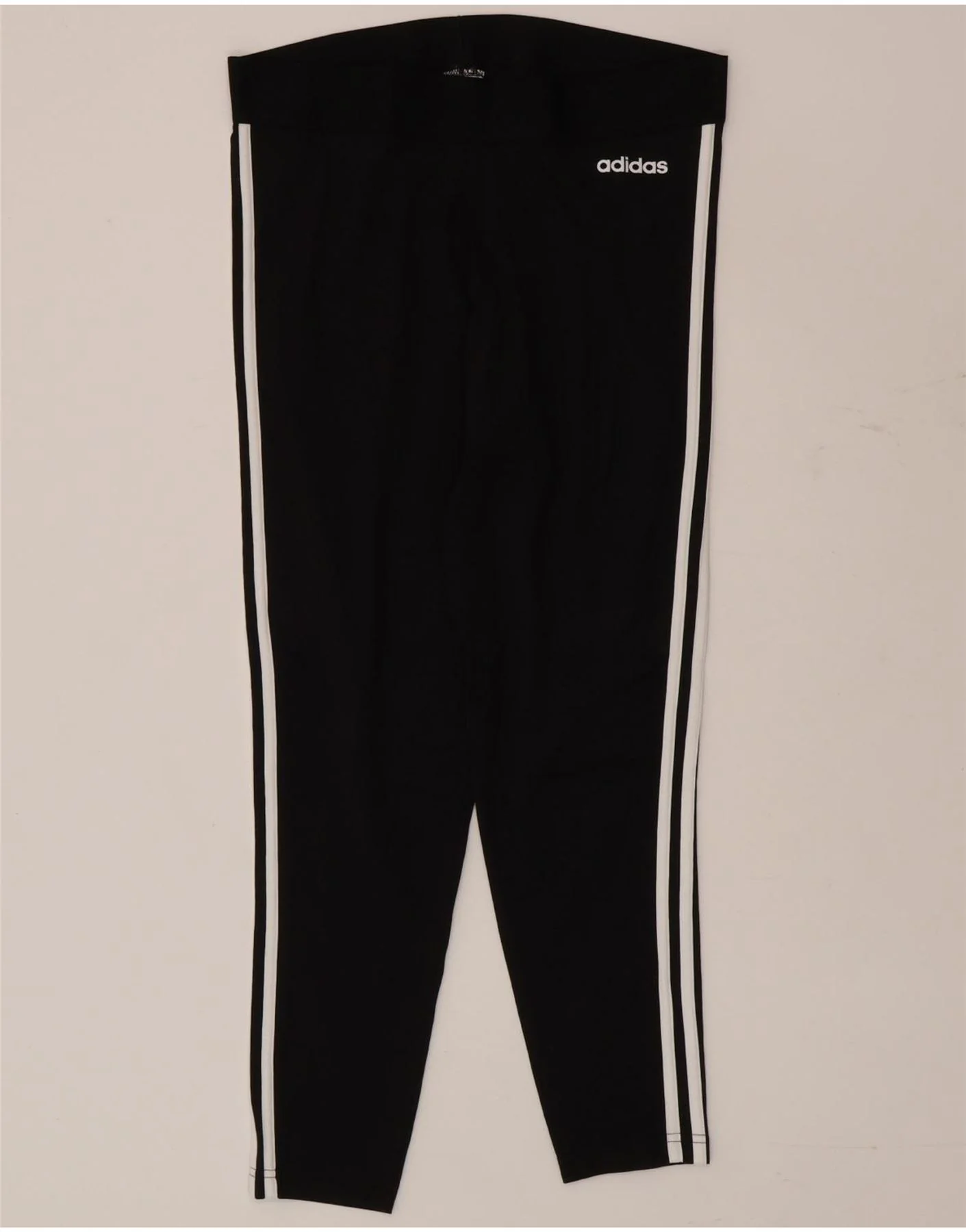 Adidas Womens Leggings UK 16/18 Large Black Cotton