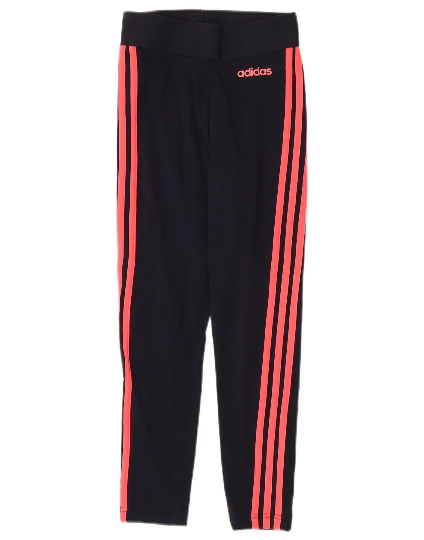 Adidas Womens Leggings UK 4/6 XS Navy Blue Cotton