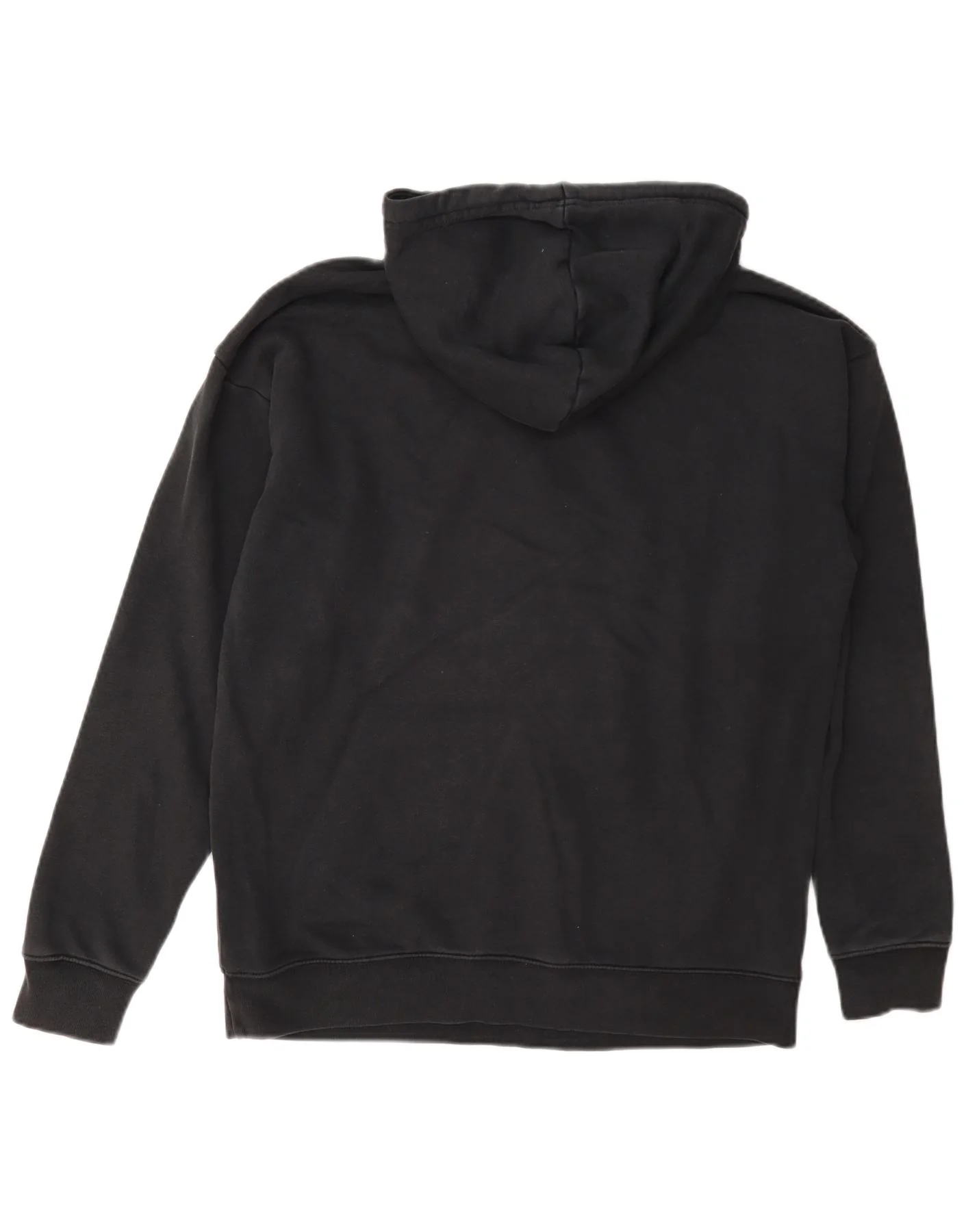 Adidas Womens Oversized Hoodie Jumper UK 8 Small Grey Cotton - Image 2