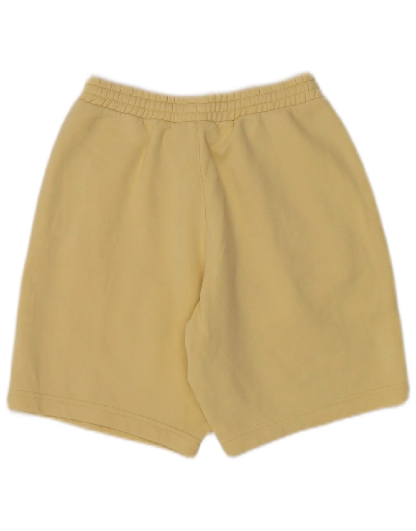Adidas Womens Sport Shorts UK 10 Small Yellow Cotton - Image 2