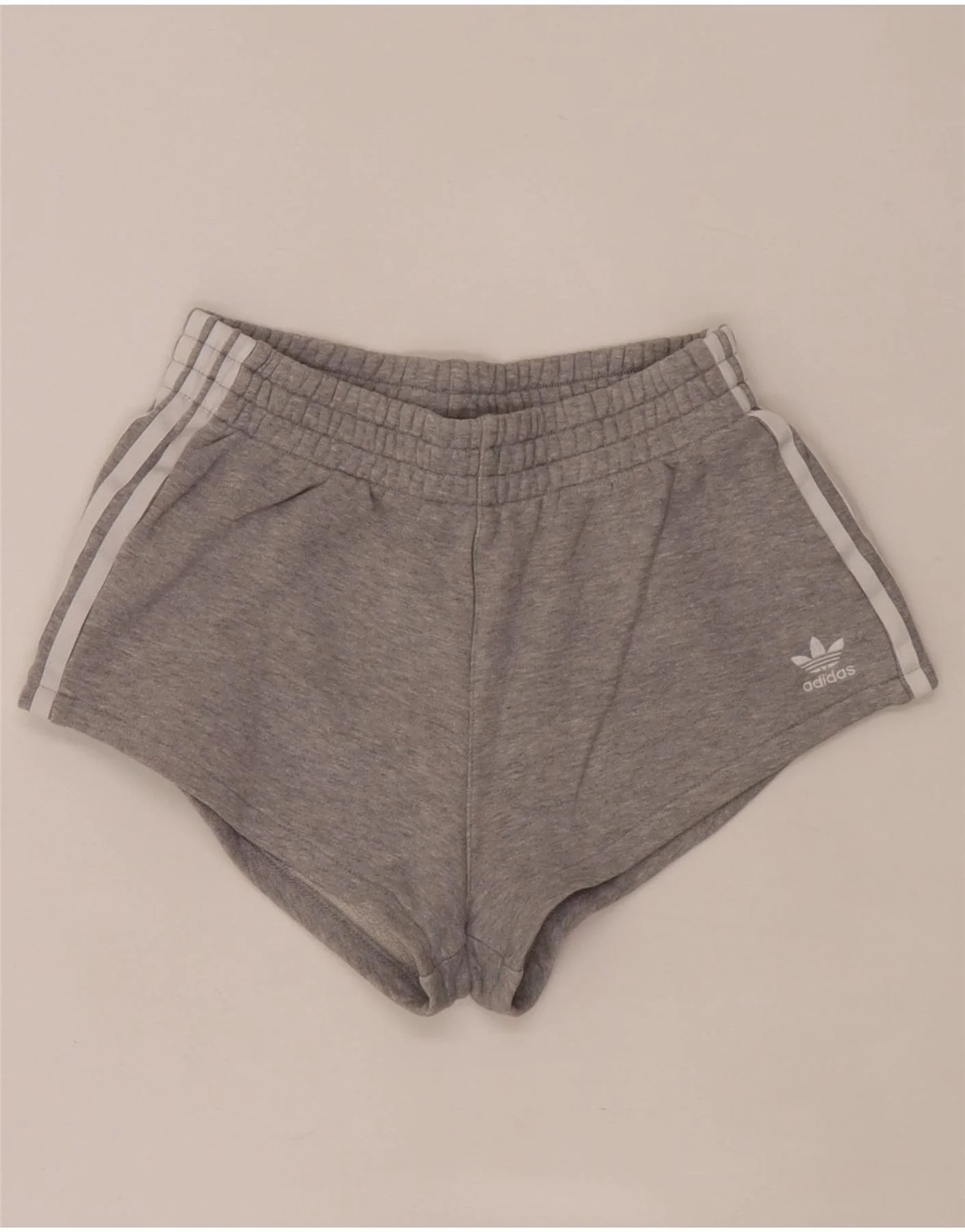 Adidas Womens Sport Shorts UK 6 XS Grey Cotton
