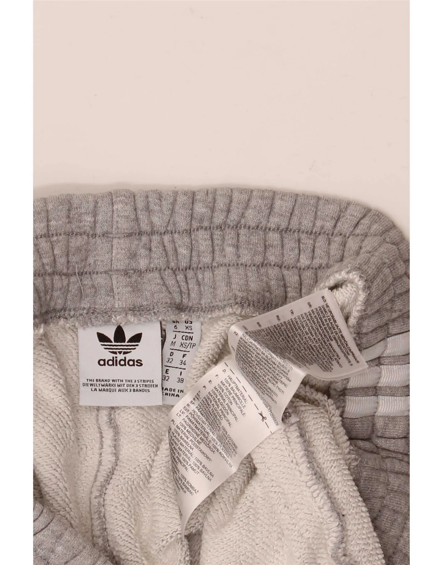 Adidas Womens Sport Shorts UK 6 XS Grey Cotton - Image 3
