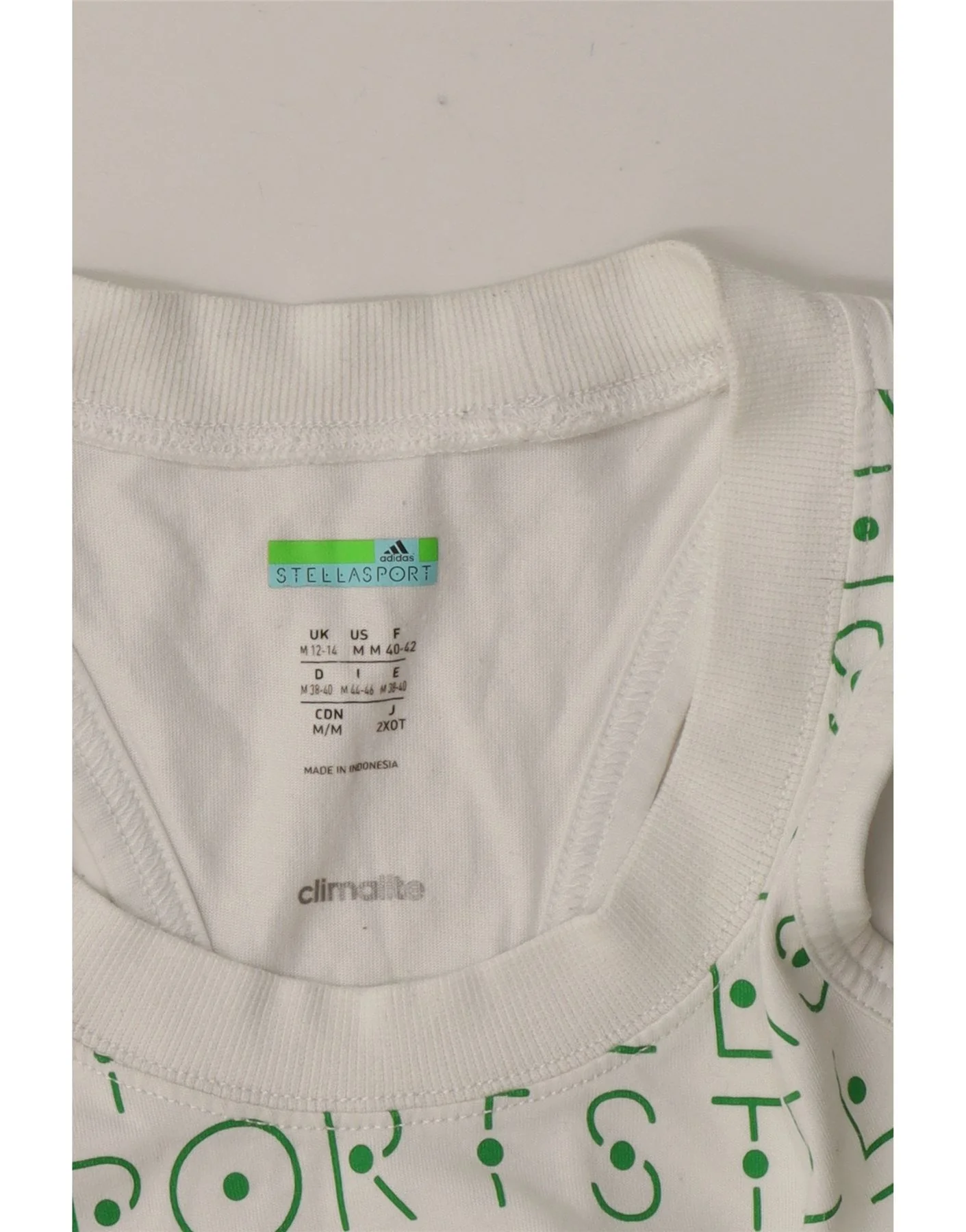 Adidas Womens Stella Graphic Vest Top UK 12/14 Medium White - Image 4