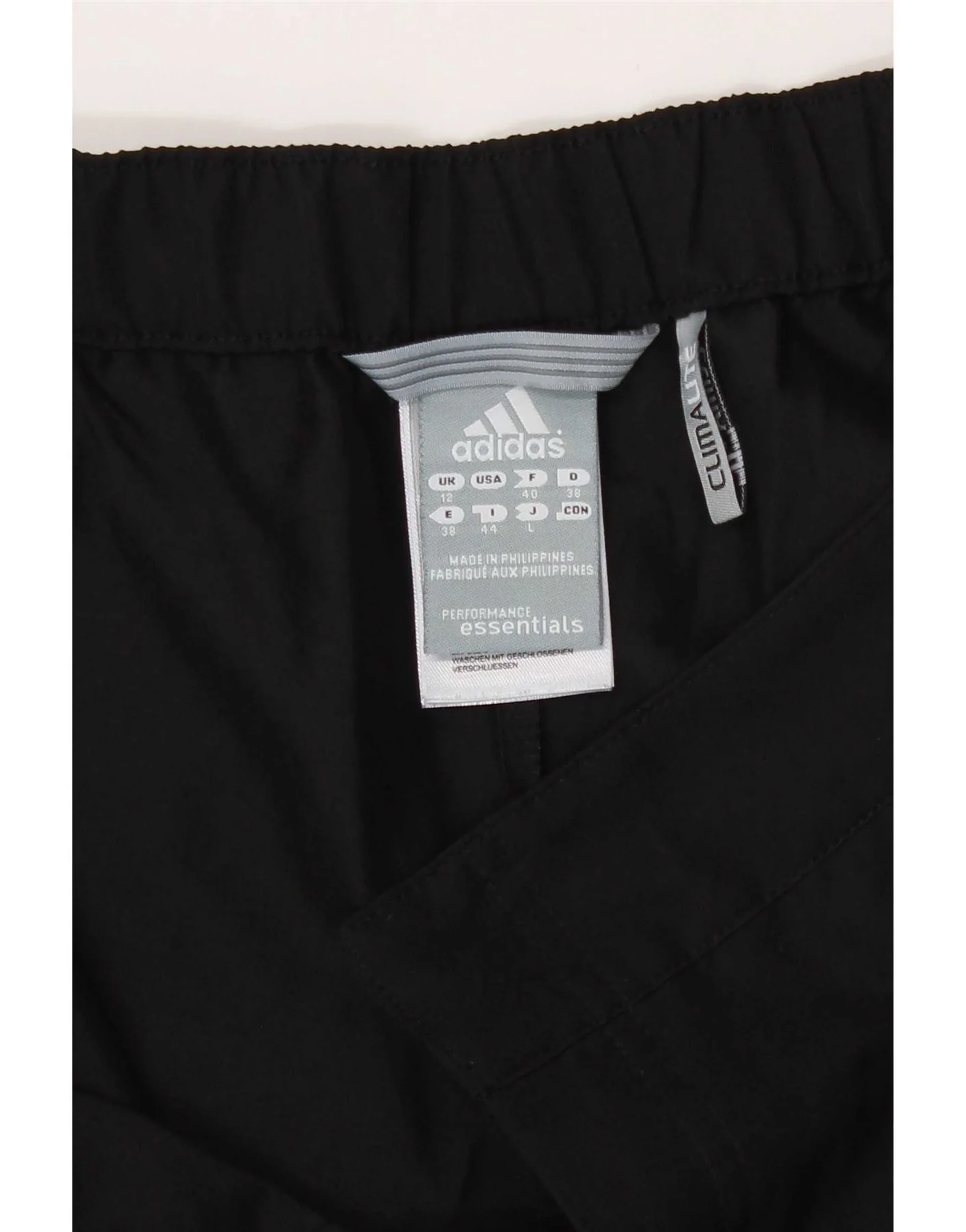 Adidas Womens Straight Trousers UK 12 Medium W30 L31 Black Polyester - Image 3