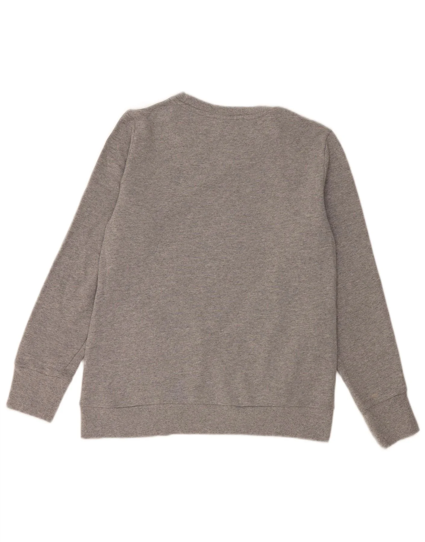 Adidas Womens Sweatshirt Jumper UK 12/14 Medium Grey Cotton - Image 2