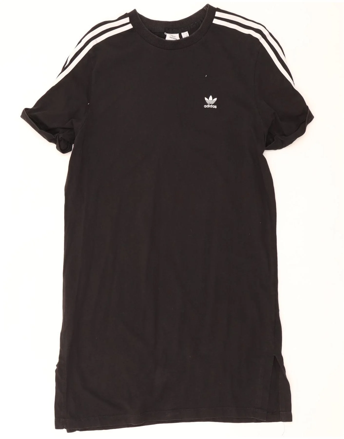 Adidas Womens T-Shirt Dress UK 14 Medium Black Cotton