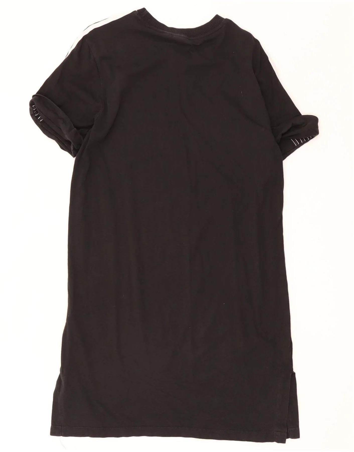 Adidas Womens T-Shirt Dress UK 14 Medium Black Cotton - Image 2