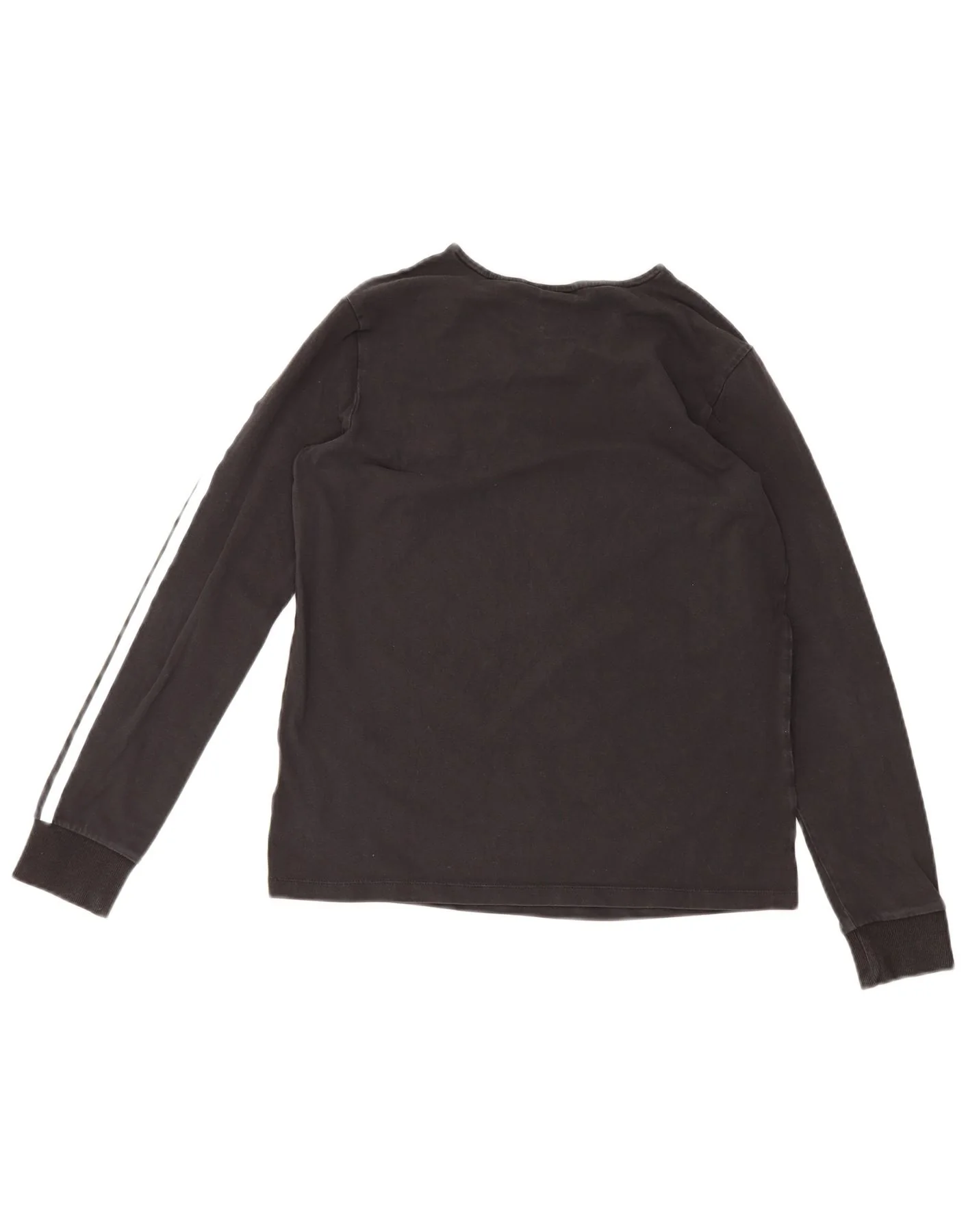 Adidas Womens Top Long Sleeve UK 14 Medium Black Cotton Sports - Image 2