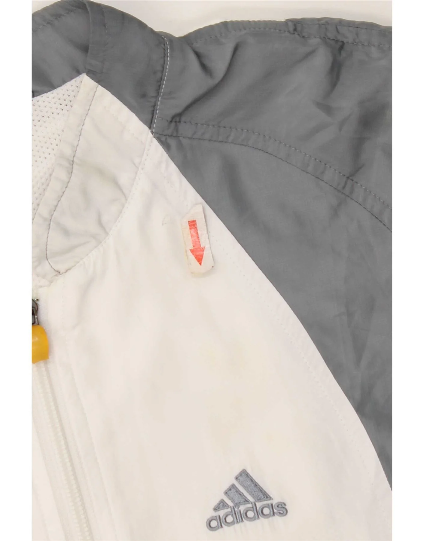 Adidas Womens Tracksuit Top Jacket UK 10 Small Grey Colourblock - Image 3
