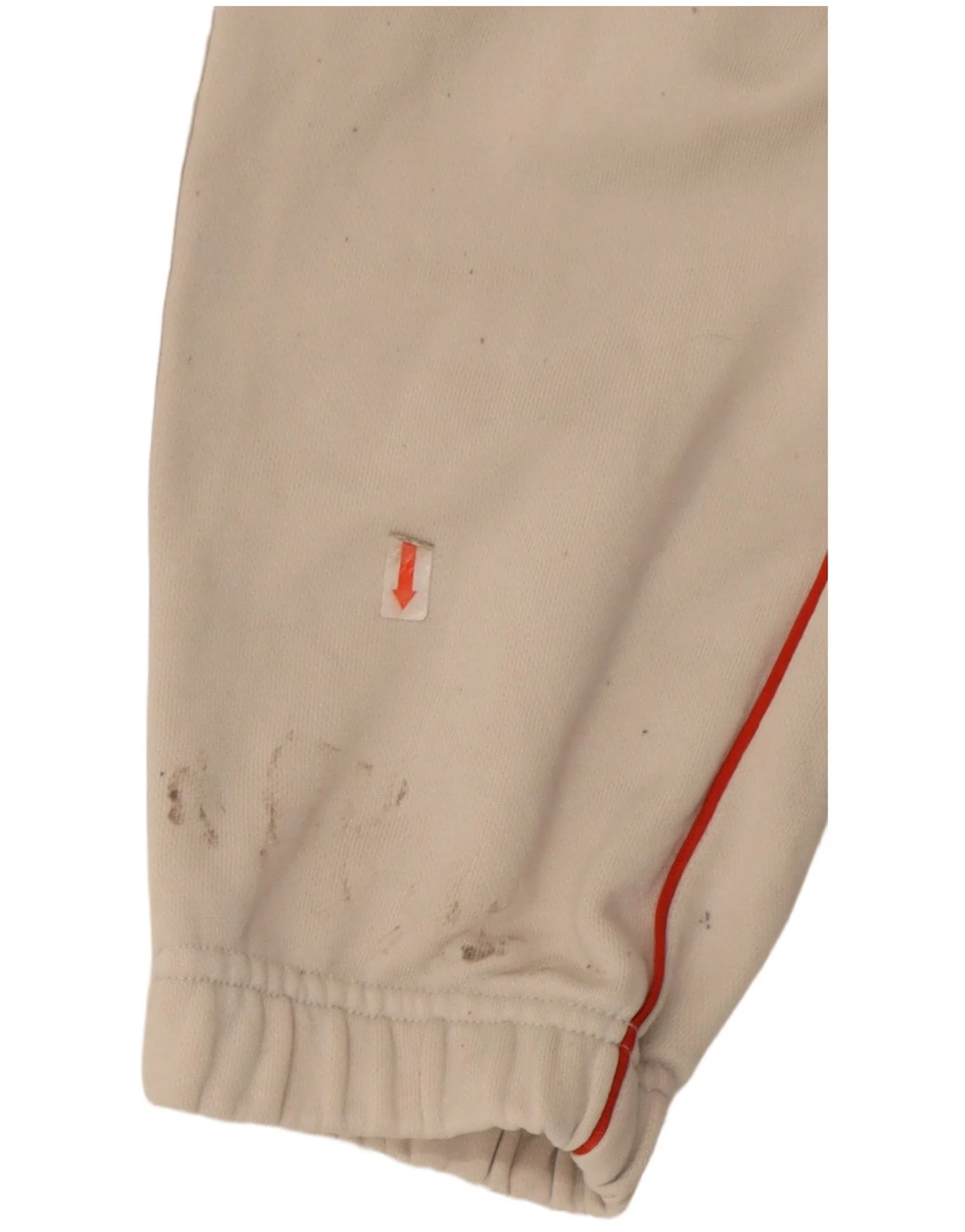 Adidas Womens Tracksuit Trousers Joggers UK 12 Medium Off White Cotton - Image 4