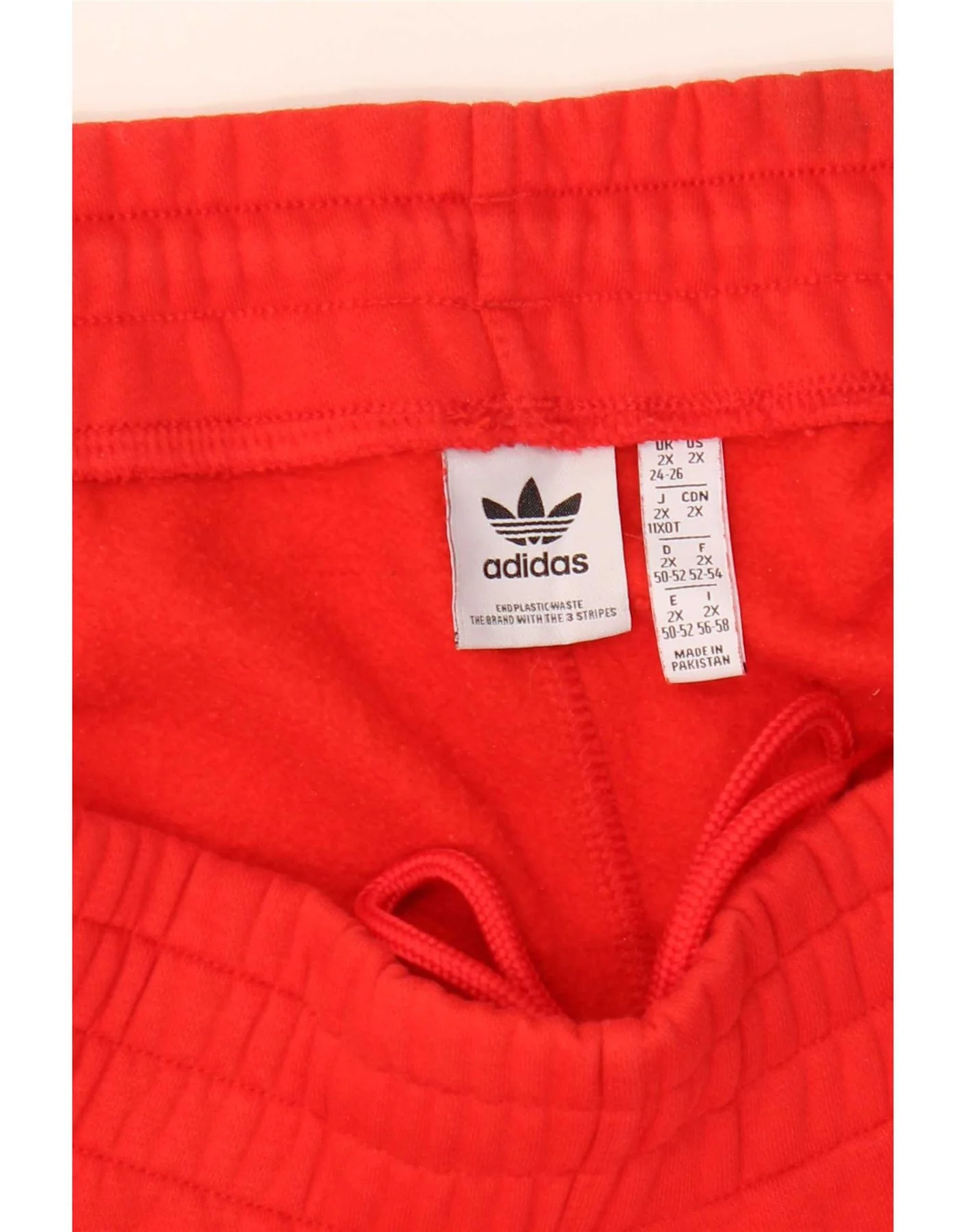 Adidas Womens Tracksuit Trousers Joggers UK 24/26 2XL Red Cotton - Image 5