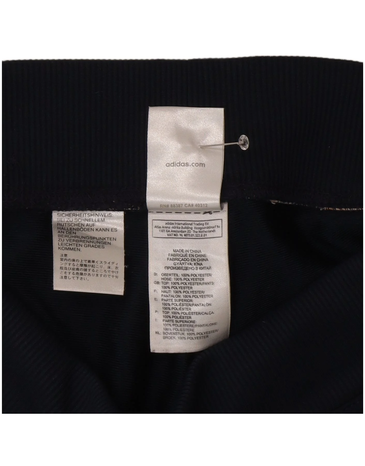 Adidas Womens Tracksuit Trousers UK 10 Small Navy Blue Polyester - Image 4