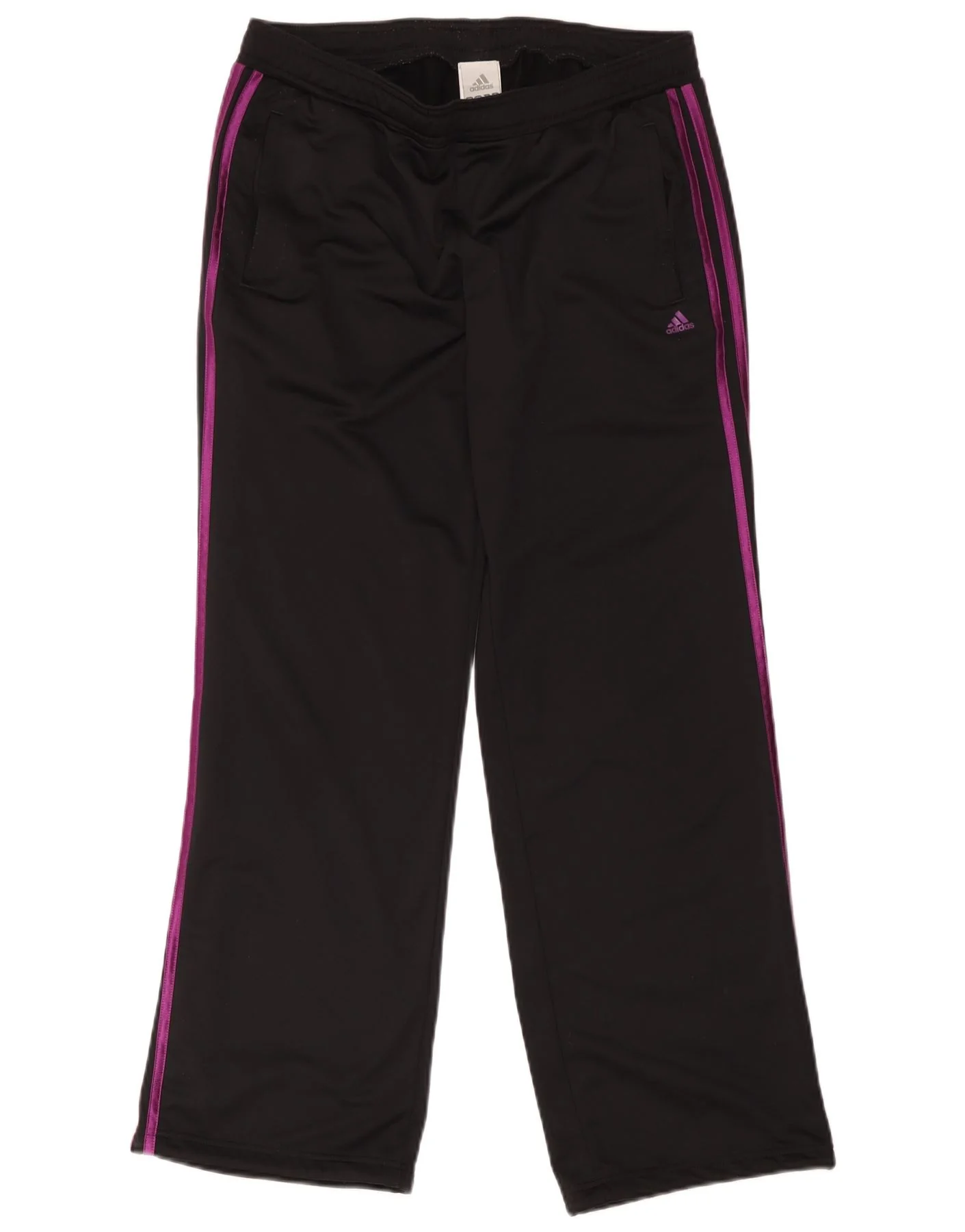Adidas Womens Tracksuit Trousers UK 12/14 Medium Black Polyester