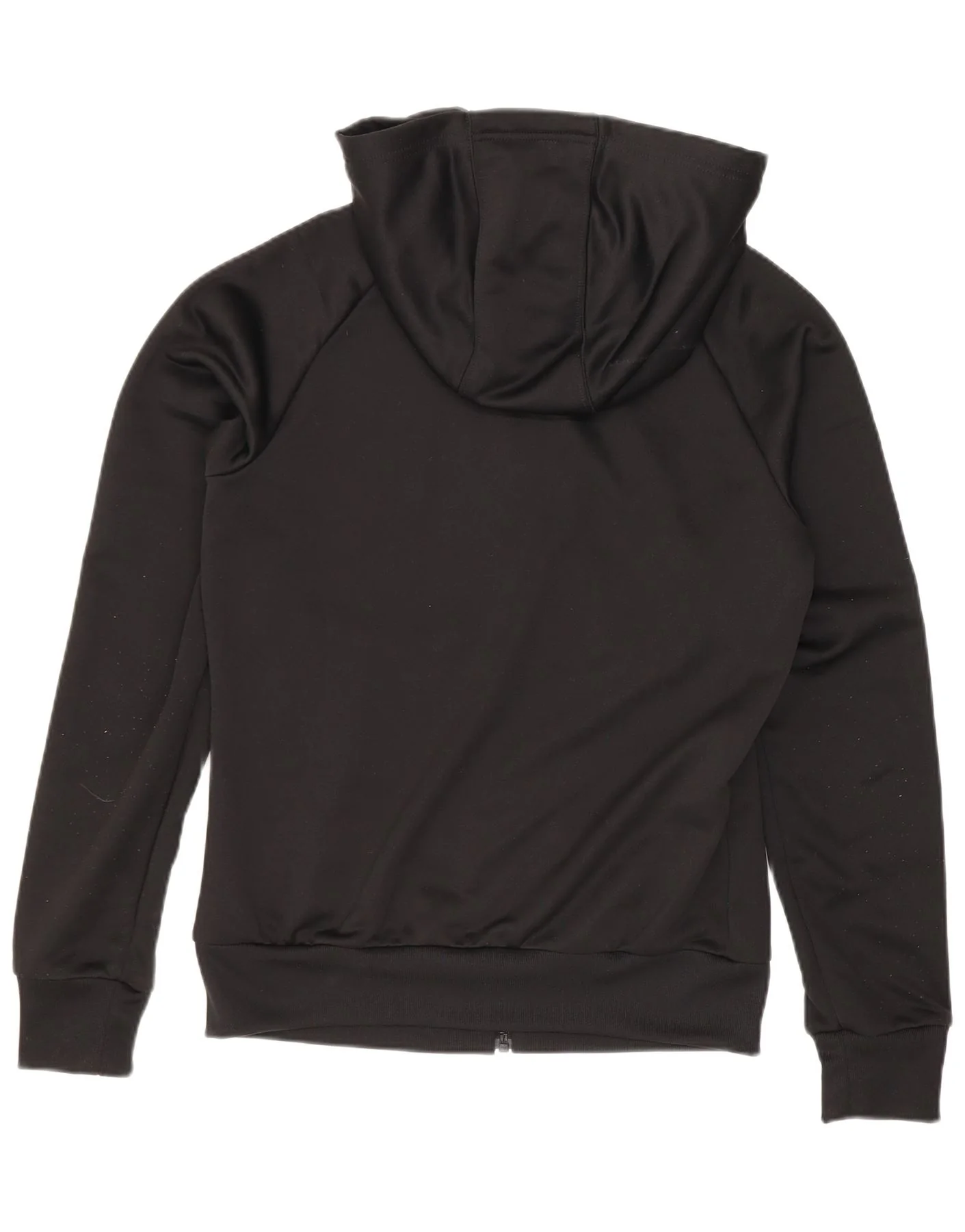 Adidas Womens Zip Hoodie Sweater UK 8 Small Black Polyester - Image 2
