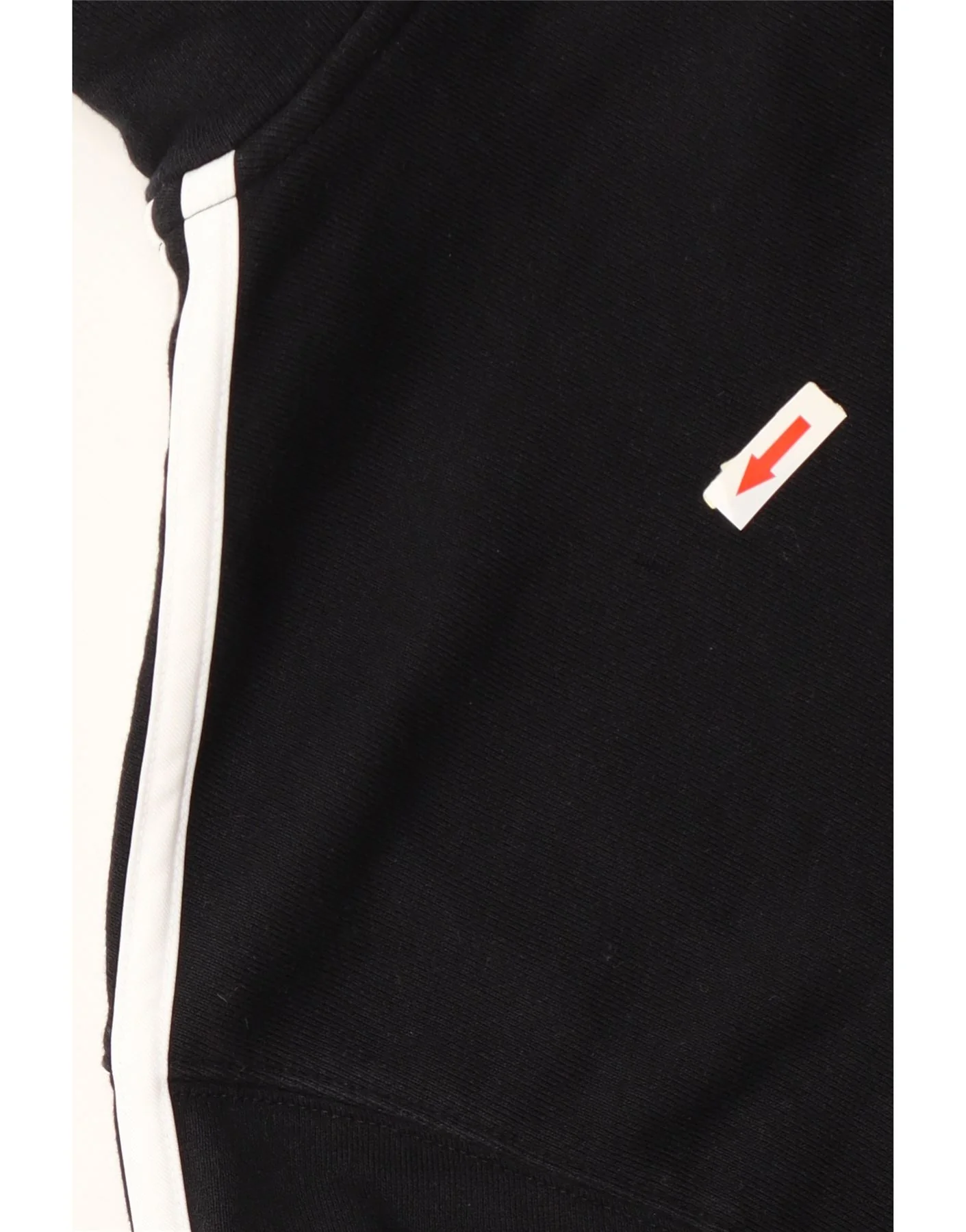 Adidas Womens Zip Neck Sweatshirt Jumper UK 12/14 Medium Black Cotton - Image 3