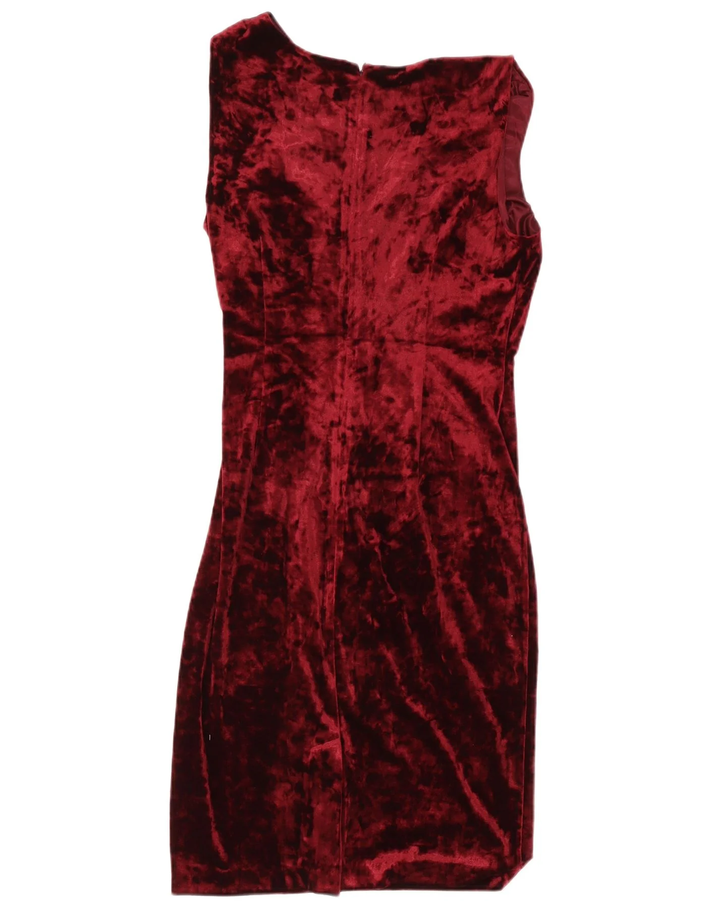 Adrianna Papell Womens Sleeveless Velvet Sheath Dress UK 16 Large Burgundy - Image 2