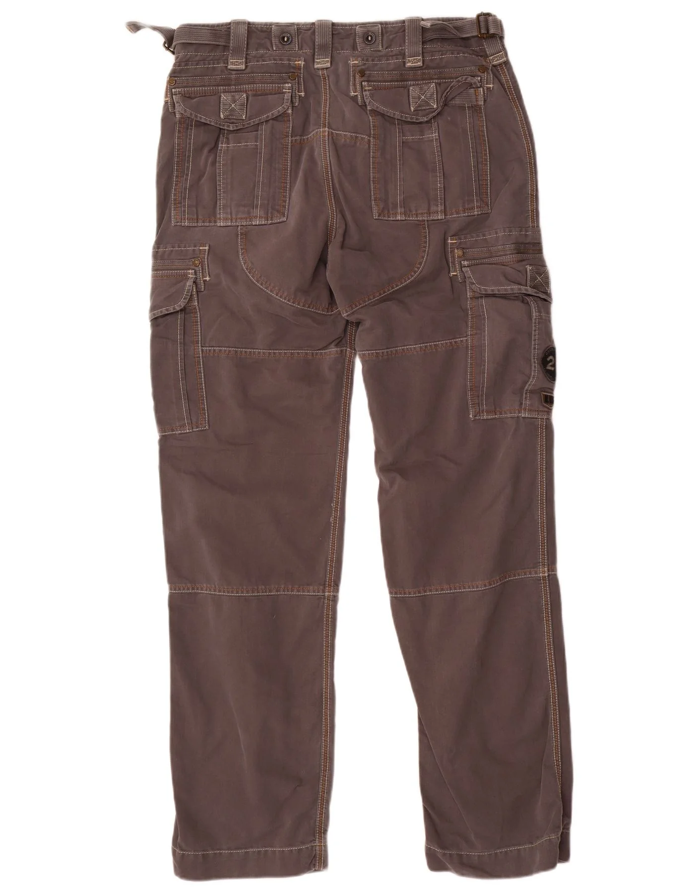 Aeronautica Militare Mens Straight Cargo Trousers IT 50 Large W34 L33 Grey - Image 2