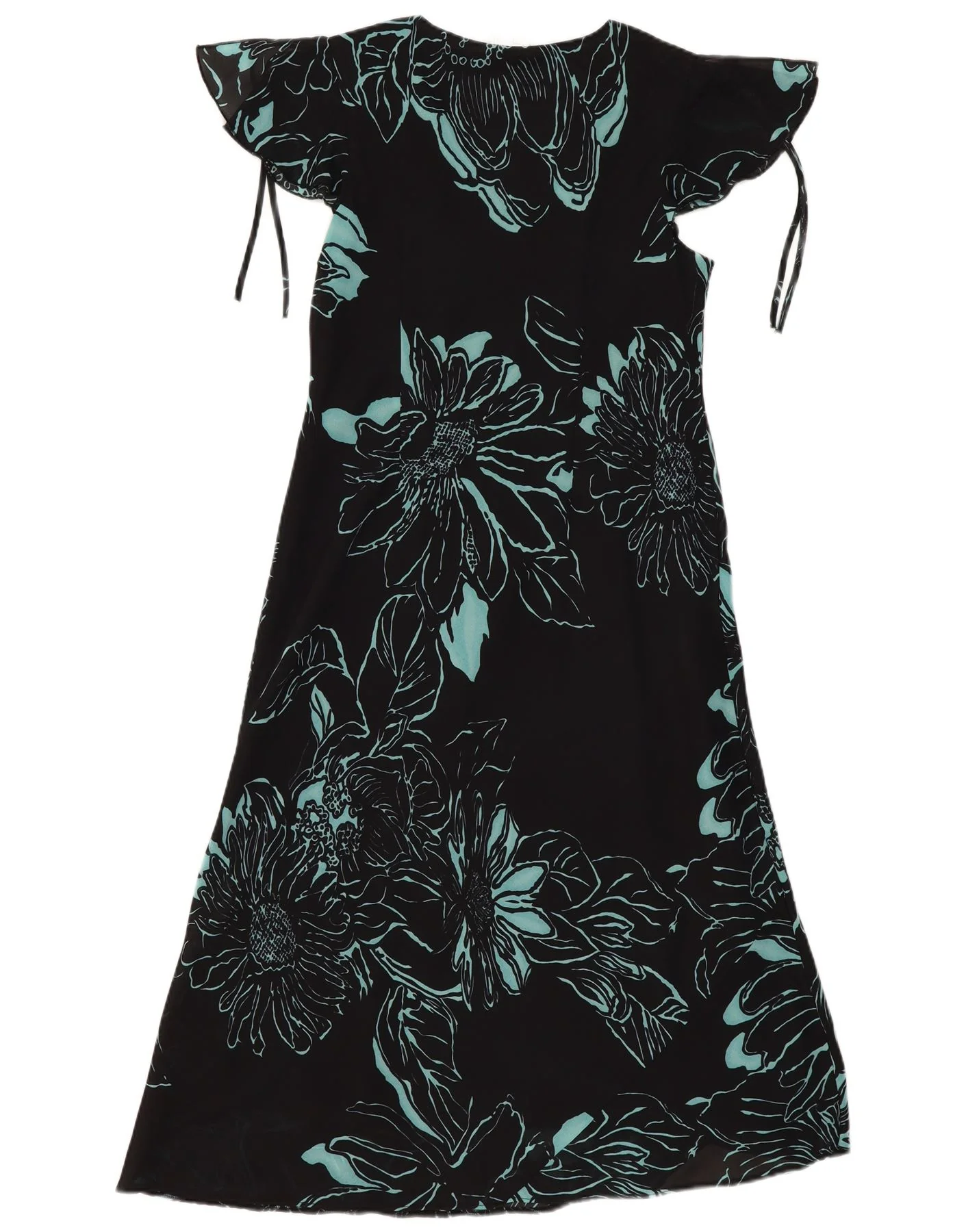 Agenda Womens Maxi Dress UK 14 Medium Black Floral Polyester - Image 2
