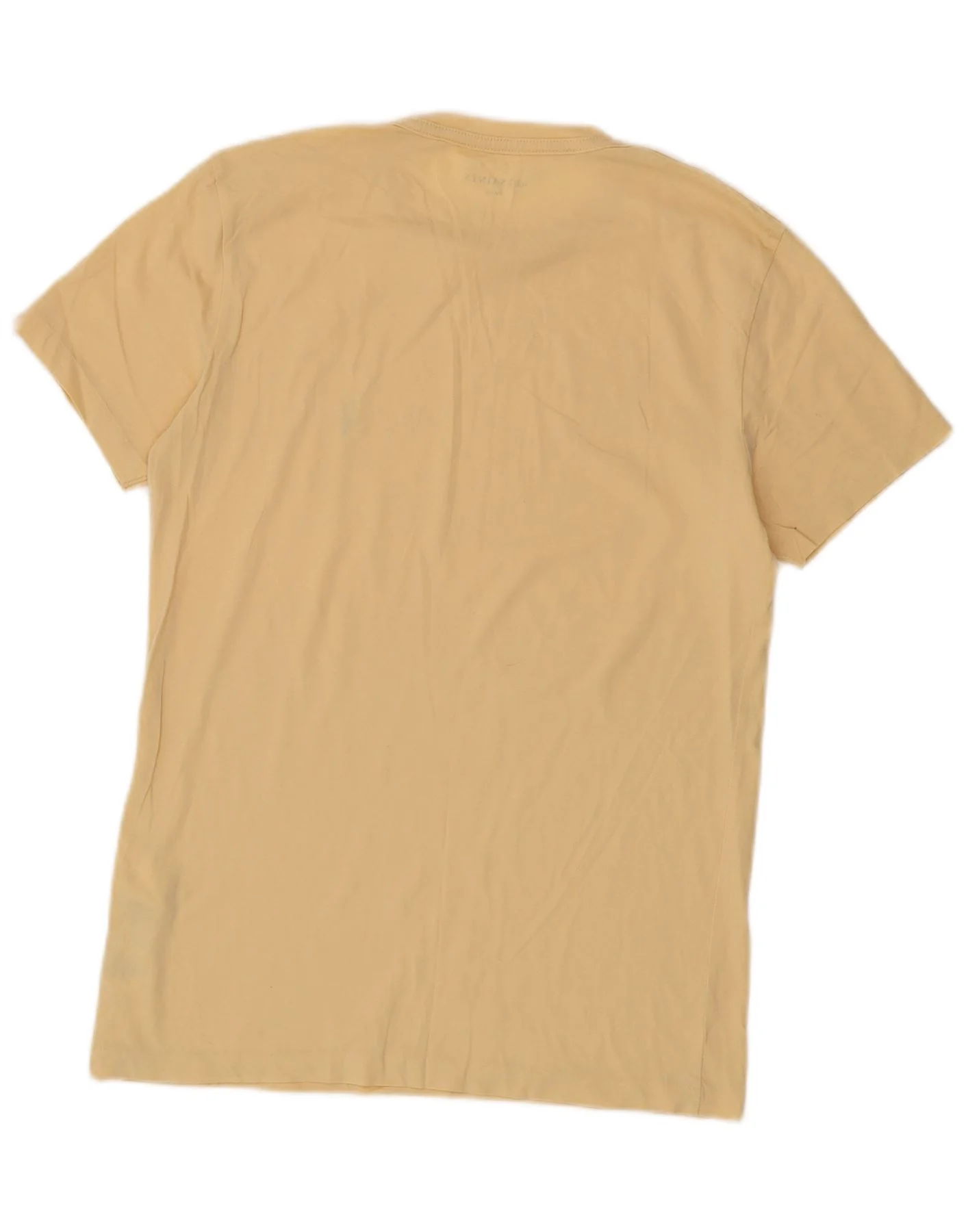 All Saints Mens T-Shirt Top Small Yellow Cotton - Image 2