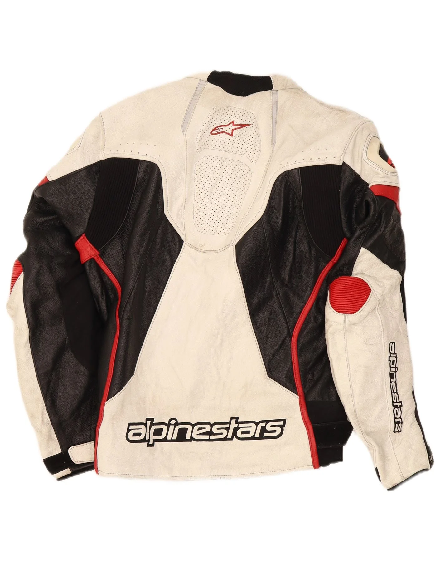 Alpinestars Mens Graphic Racer Jacket Size 52 Large White Colourblock - Image 2
