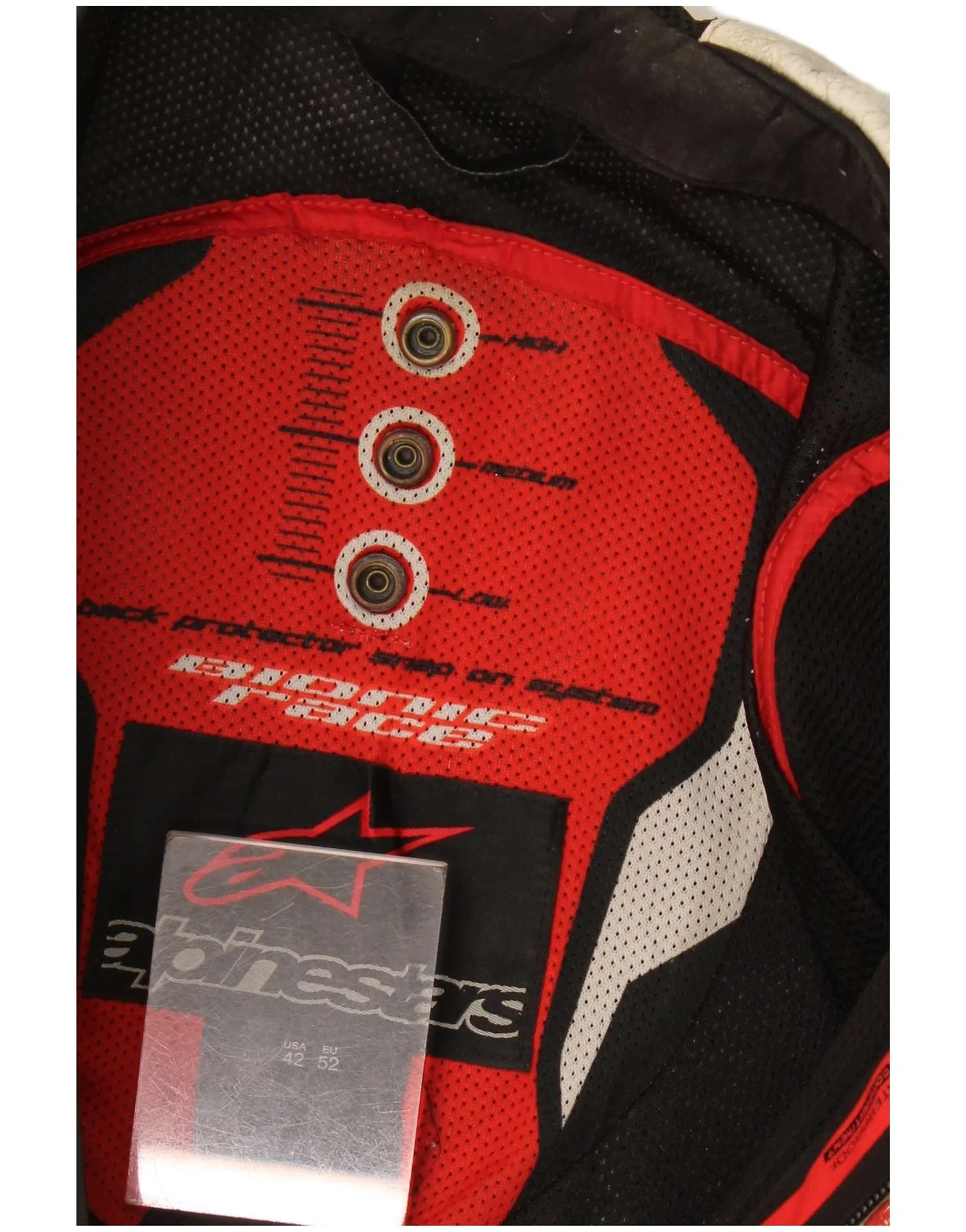 Alpinestars Mens Graphic Racer Jacket Size 52 Large White Colourblock - Image 3