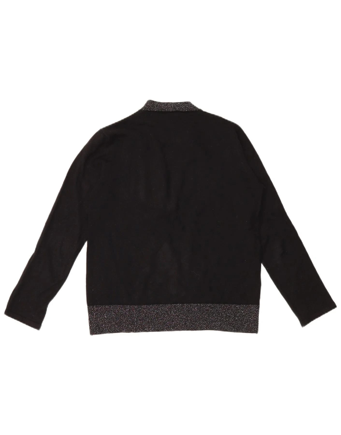 ALVIERO MARTINI Womens Graphic Crew Neck Jumper Sweater IT 40 Small Black - Image 2