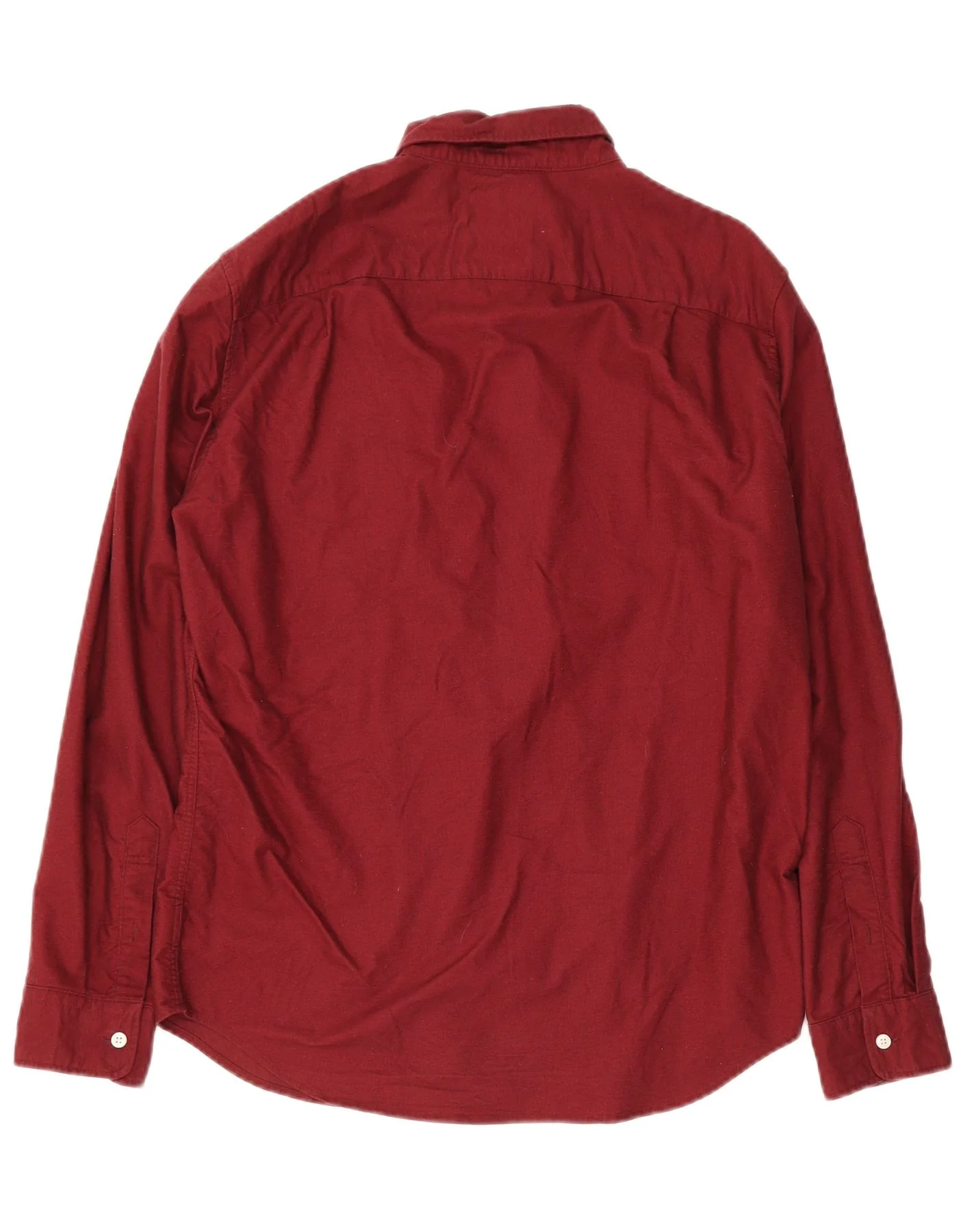 American Eagle Mens Classic Fit Shirt Medium Burgundy Cotton - Image 2