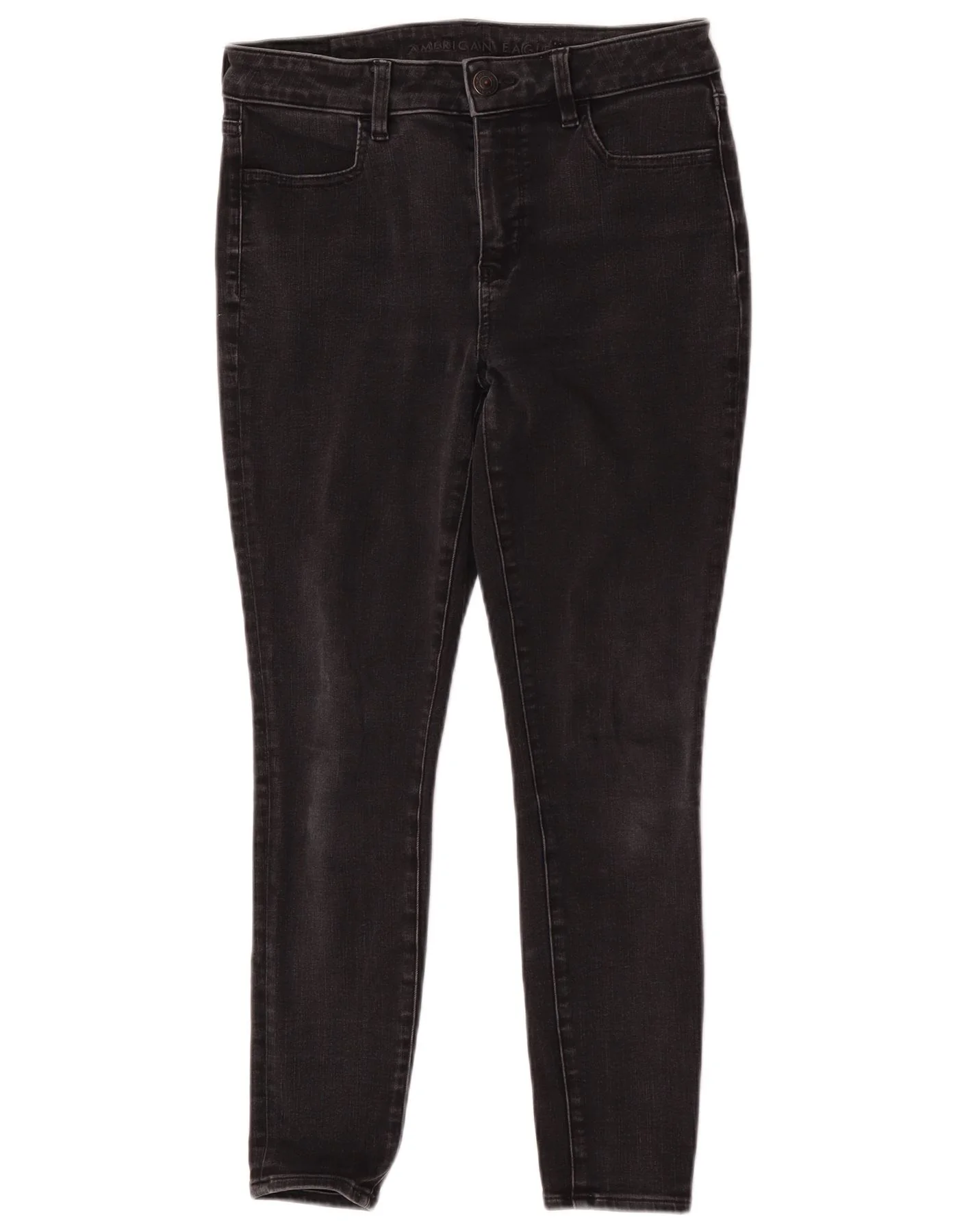 American Eagle Womens Skinny Jeans US 8 Medium W30 L26 Black Cotton
