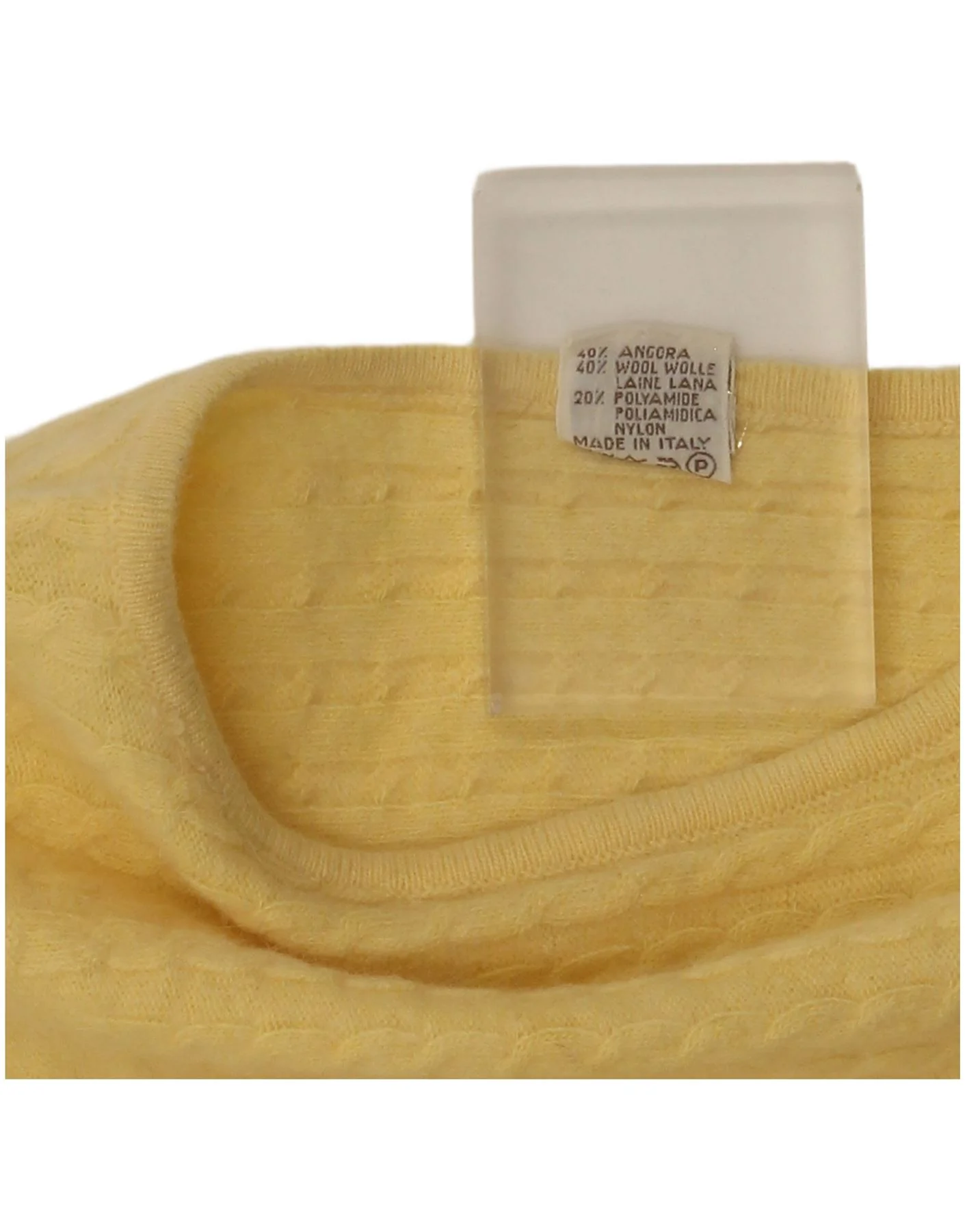 Andre Maurice Womens Batwing Boat Neck Jumper Sweater UK 14 Medium Yellow - Image 3